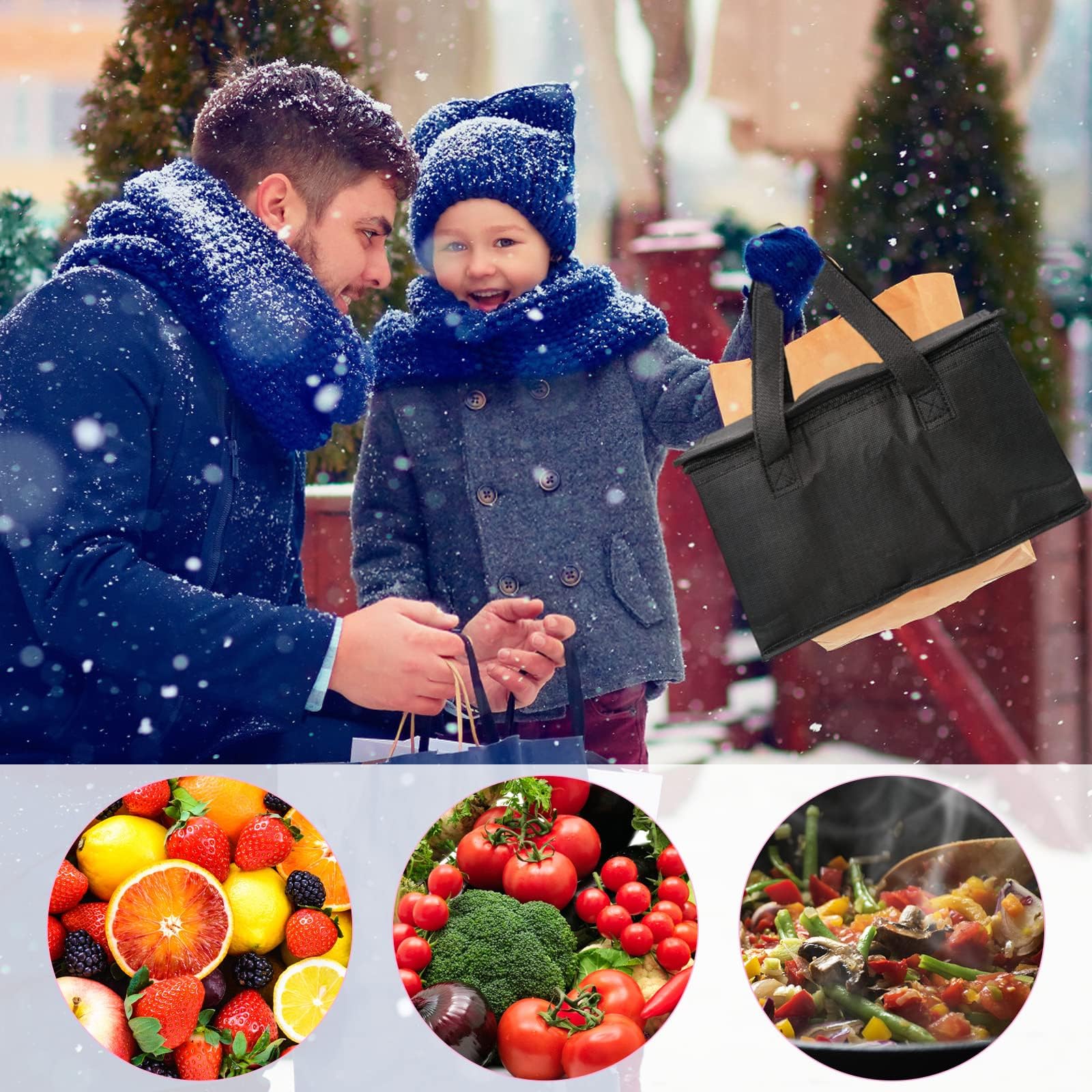 Insulated Cooler Bag 20L with Hard Liner, Foldable Thermal Picnic Bag, Leakproof Lunch Carrier for Camping, BBQ, Fishing, Beach, Grocery Shopping, and Outdoor Activities — view 5