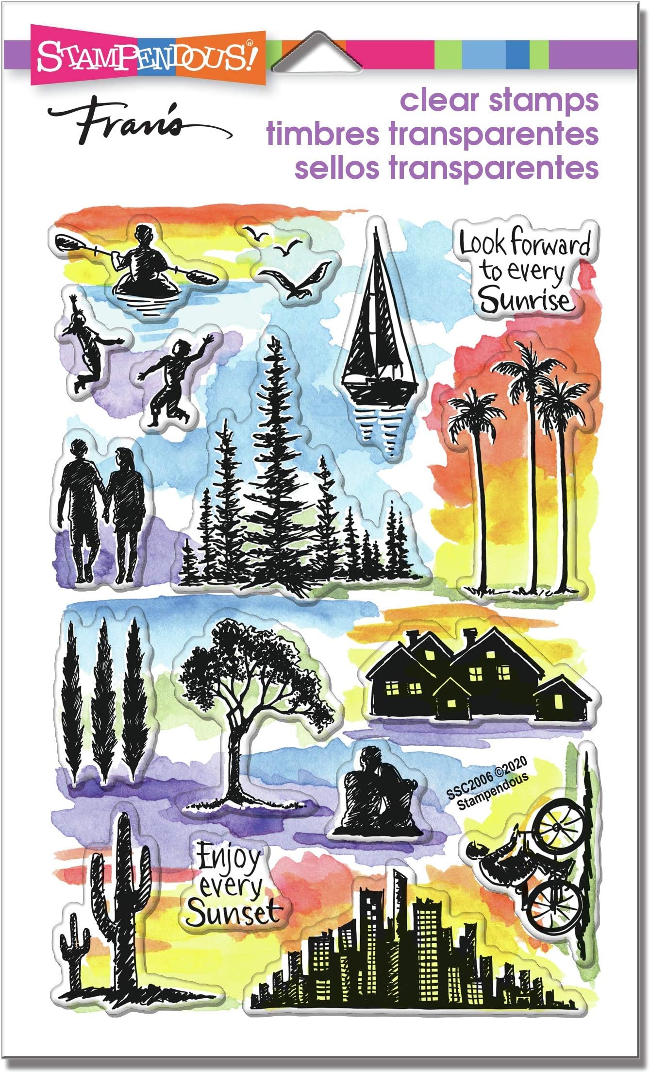 Stampendous Perfectly Clear Stamp Sunrise Sunset
