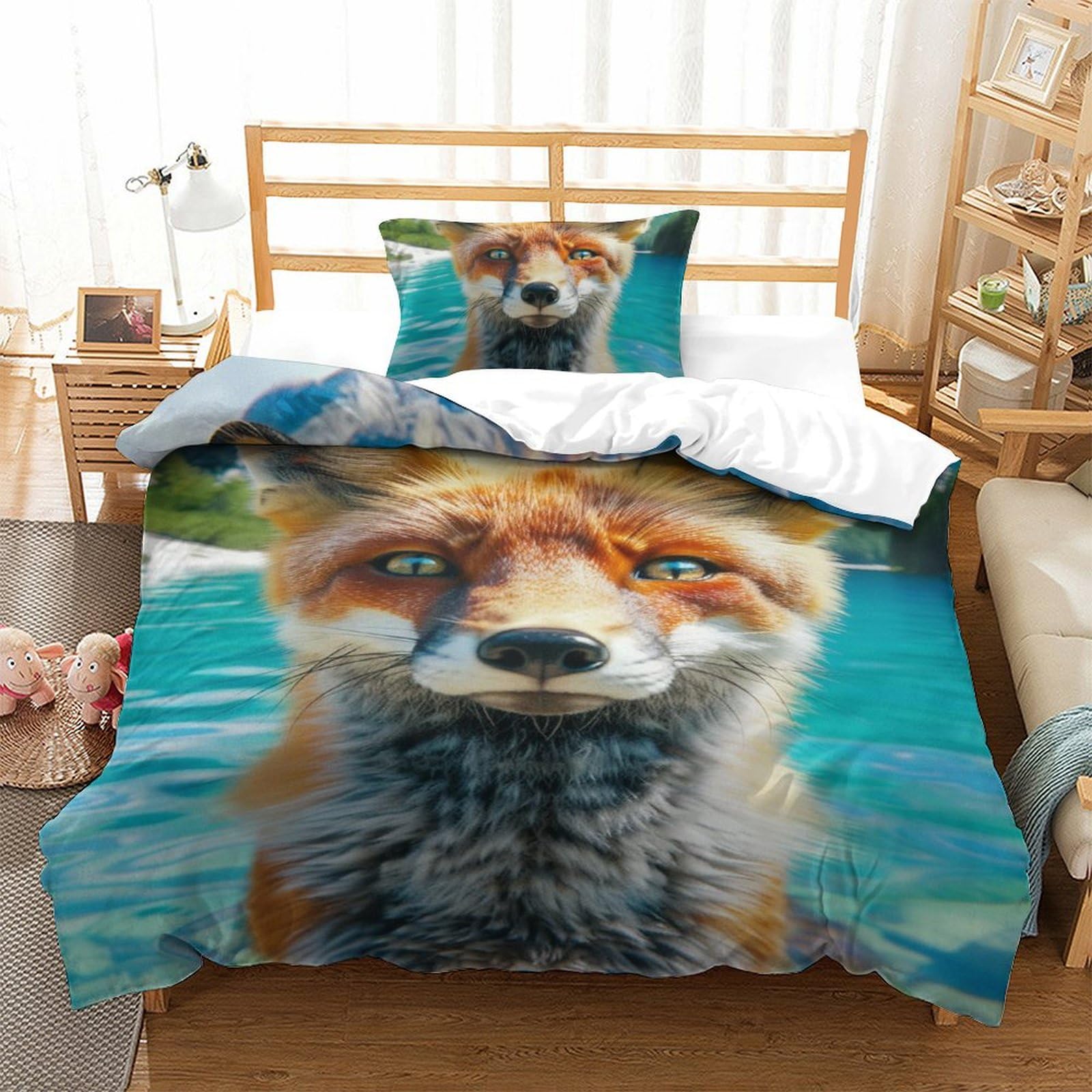 Ensemble de literie renard microfibre hypoallergénique contre la transpiration