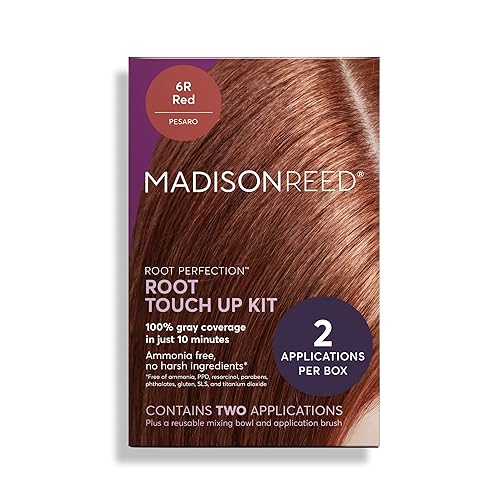 Madison Reed Root Perfection - Retoque permanente de raíz, rojo 6R Pesaro, 10 minutos para una cobertura del 100% de las raíces grises, tinte para