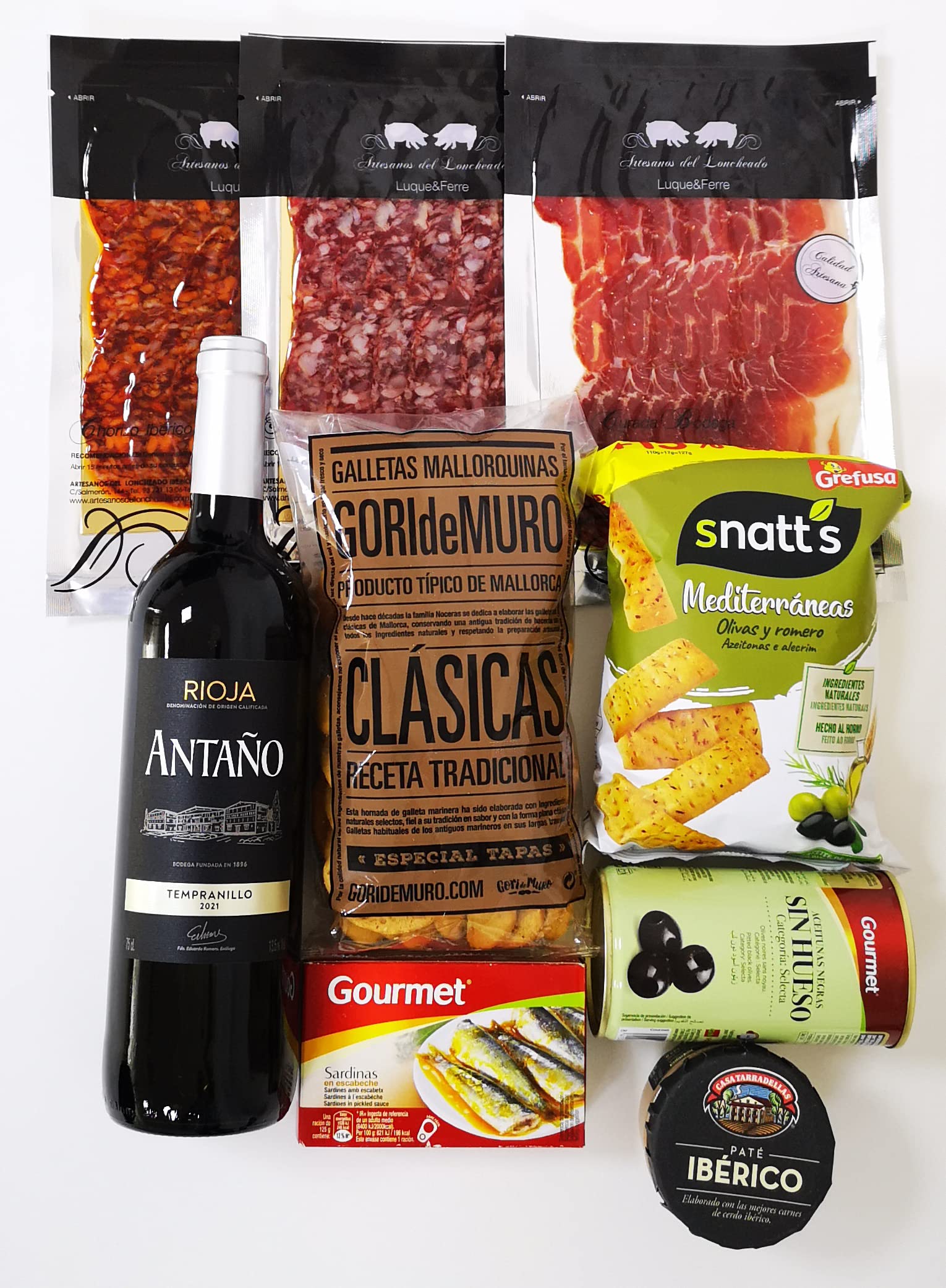 Präsentbox Tapas-Abend für Zwei Geschenk für Feinschmecker Spanienfans Spezialitäten aus Spanien