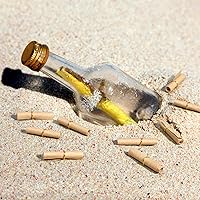 Vista 4 de Nuorest - 300 piezas de papel de desplazamiento vintage, papel de mensaje escribible de 1 x 2.36 pulgadas, papel de desplazamiento para letras