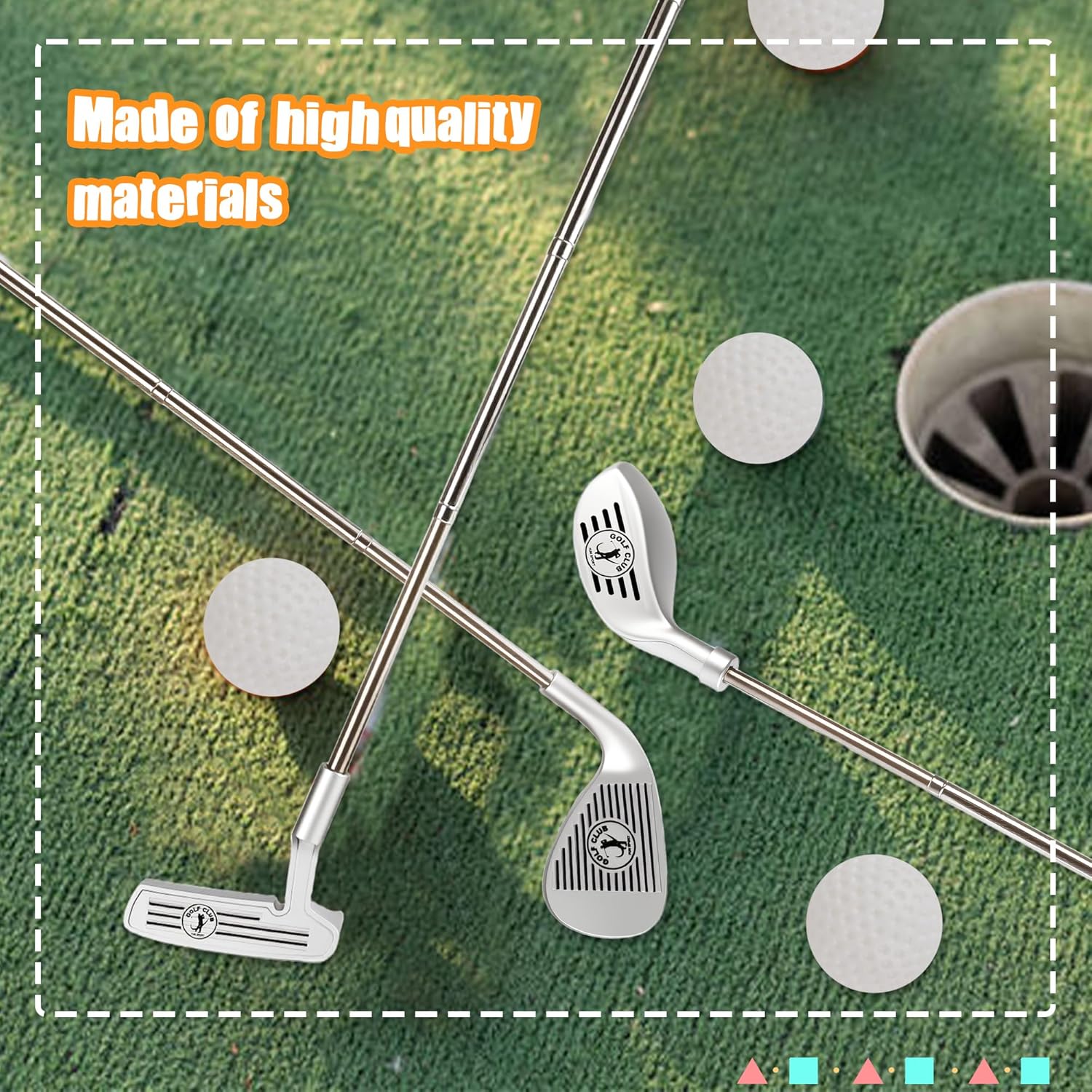 9 Pcs Kids Plastic Mini Golf Set Scalable Golf Clubs Include 3 Golf Clubs and 6 Balls for Toddlers Outdoor Indoor Educational Golf Birthday Christmas Party Gifts, 3 Styles