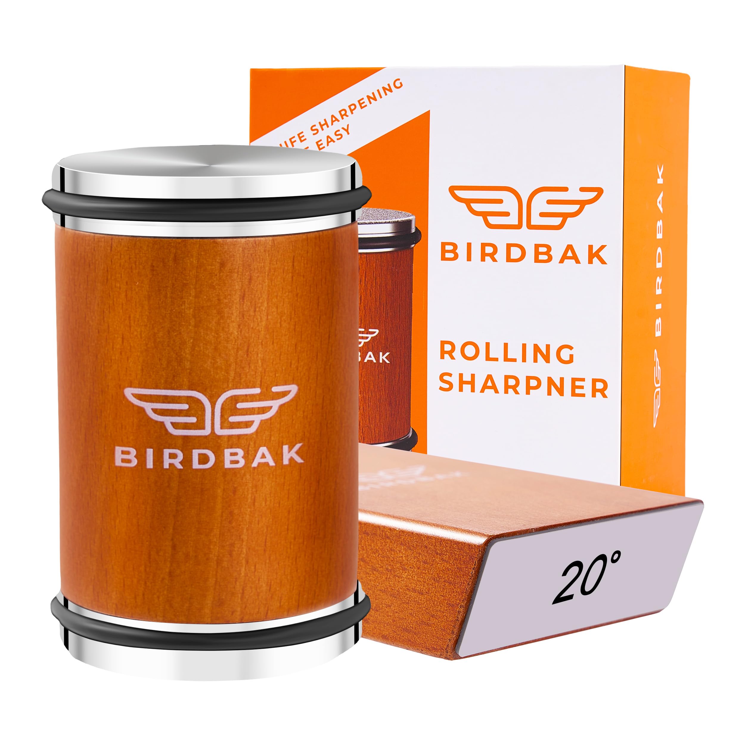 The Original Premium Rolling Knife Sharpener Kit - Ultimate Knife Sharpening Solution - With Diamonds and Ceramic for Steel of Any Hardness, Knife Sharpener 15 and 20 degree For Kitchen Knives