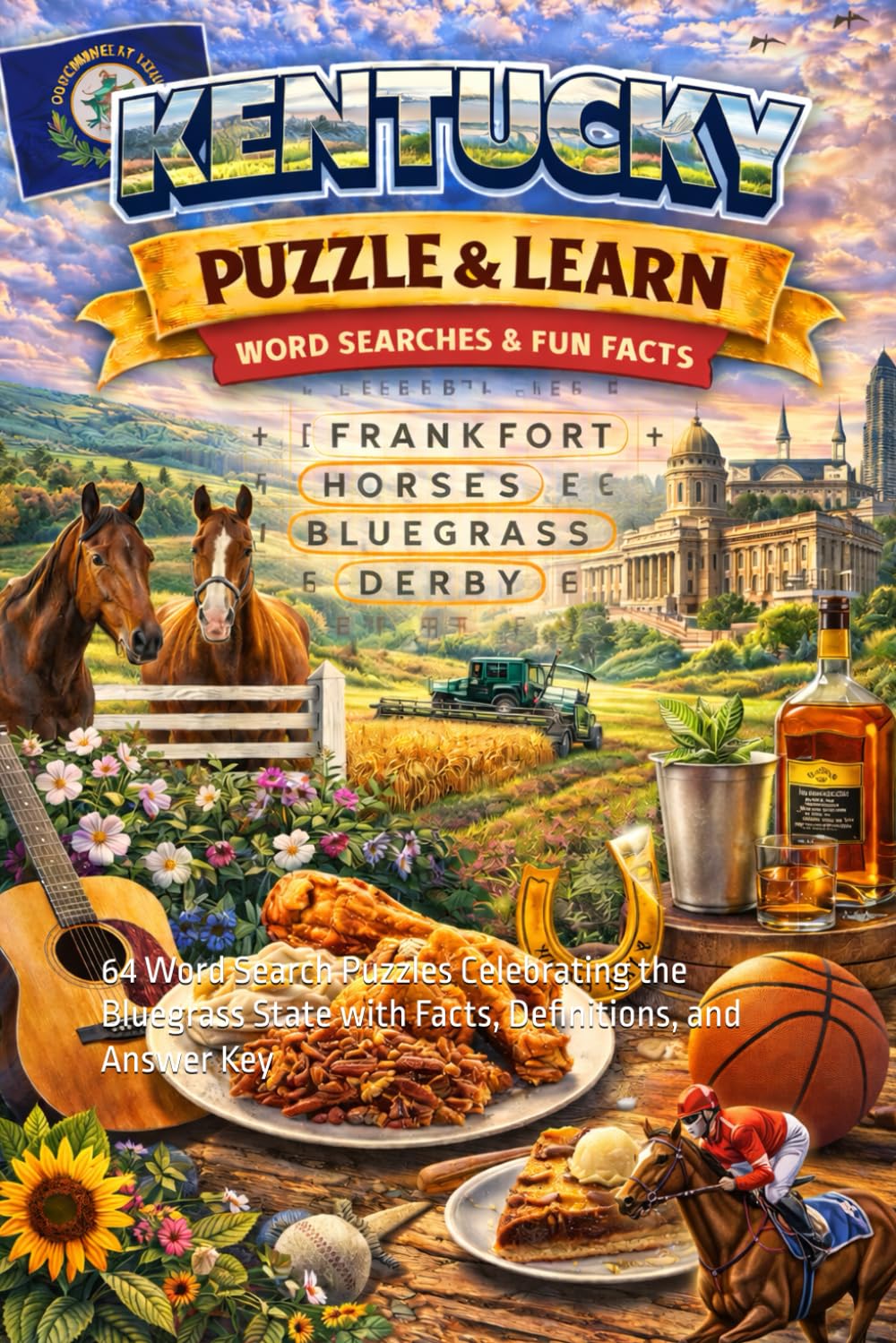 Kentucky Word Search Puzzle and Learn: 64 Word Search Puzzles Celebrating the Bluegrass State with Facts, Definitions, and Answer Key (Ultimate States Word Search and Learn Collection)