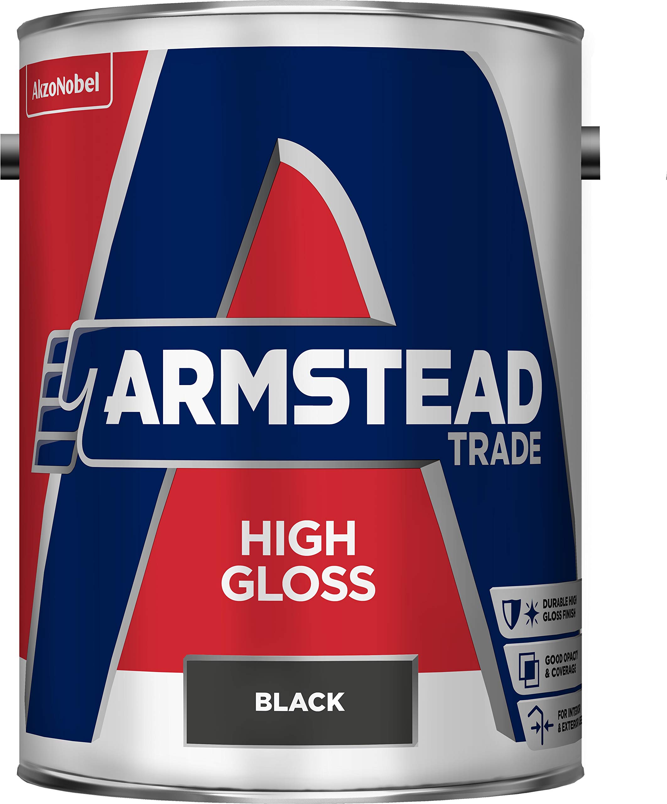 Armstead Trade High Gloss Paint Black 5 Litres