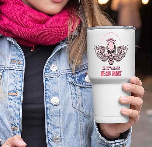 Miniatura 3 de Humorous Italians Gift, Ideal Christmas Surprise for Son - We Do Not Call Cops Quote on 30 Oz White Stainless Steel Large Tumbler