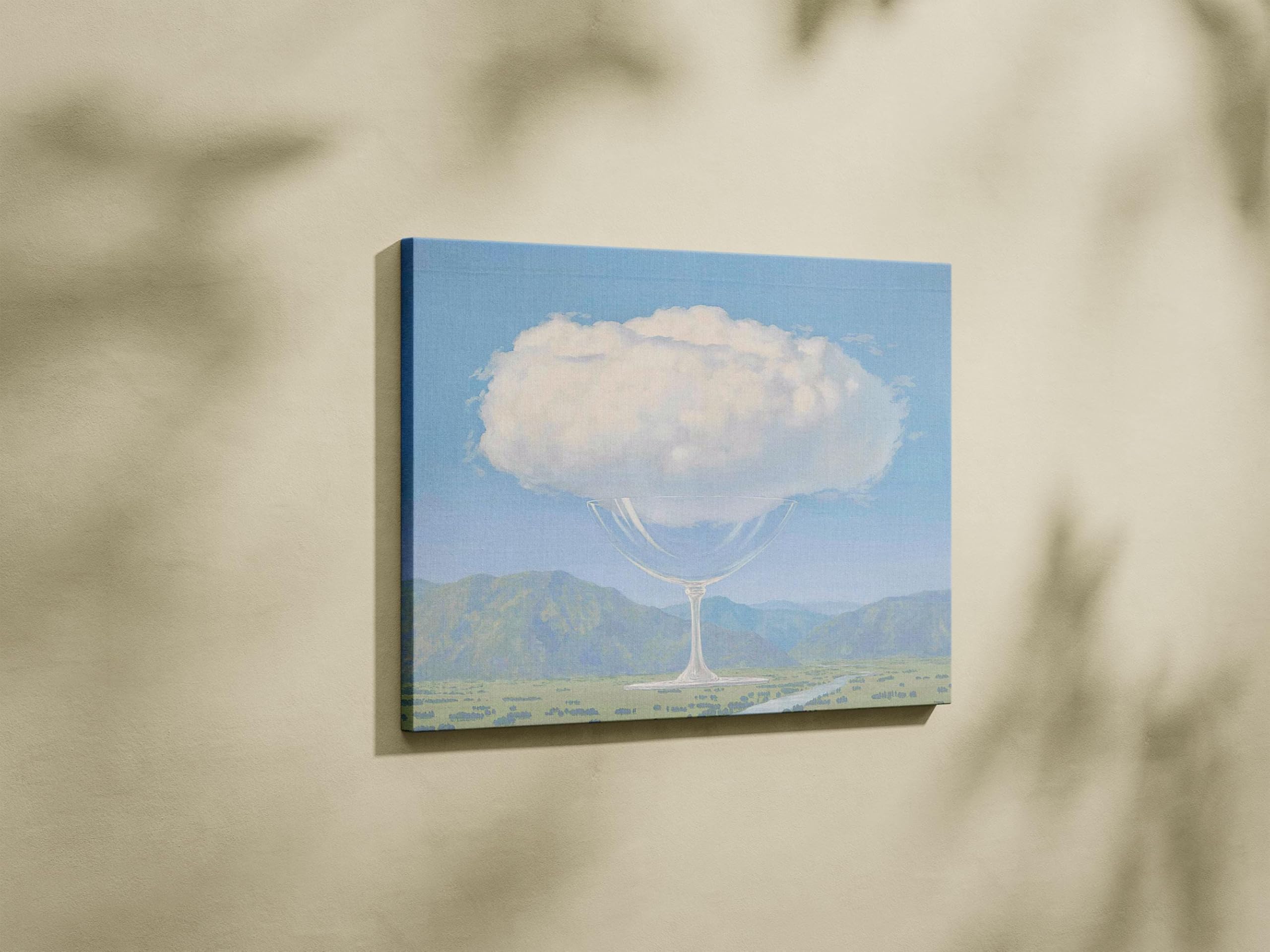 TONGYINLI "Wrażliwe struny", klasyczny obraz na płótnie René Magritte, słynny plakat: surrealistyczna sztuka ścienna na płótnie, dekoracja domu (70 x 100 cm/rama wewnętrzna)