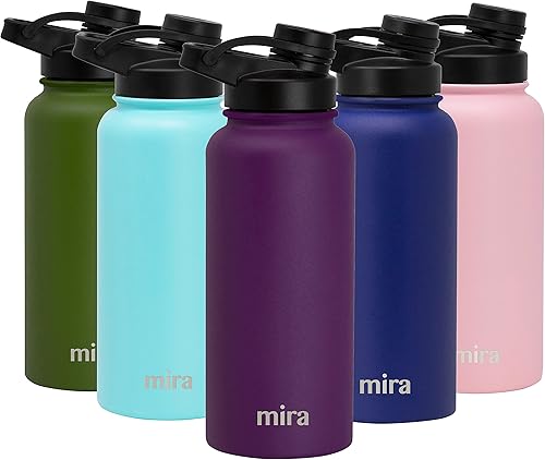 Miniatura 11 de MIRA - Botella de agua deportiva de acero inoxidable con aislante, termo de metal que mantiene el frío durante 24 horas y el calor durante 12 horas