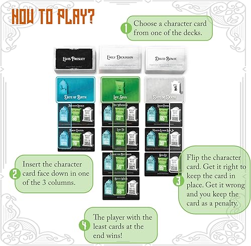 Miniatura 6 de Foxmind Juegos - Juego de cartas de trivia Deadlines, juego de cultura pop para hasta 10 jugadores, divertido juego de mesa para adultos y noche