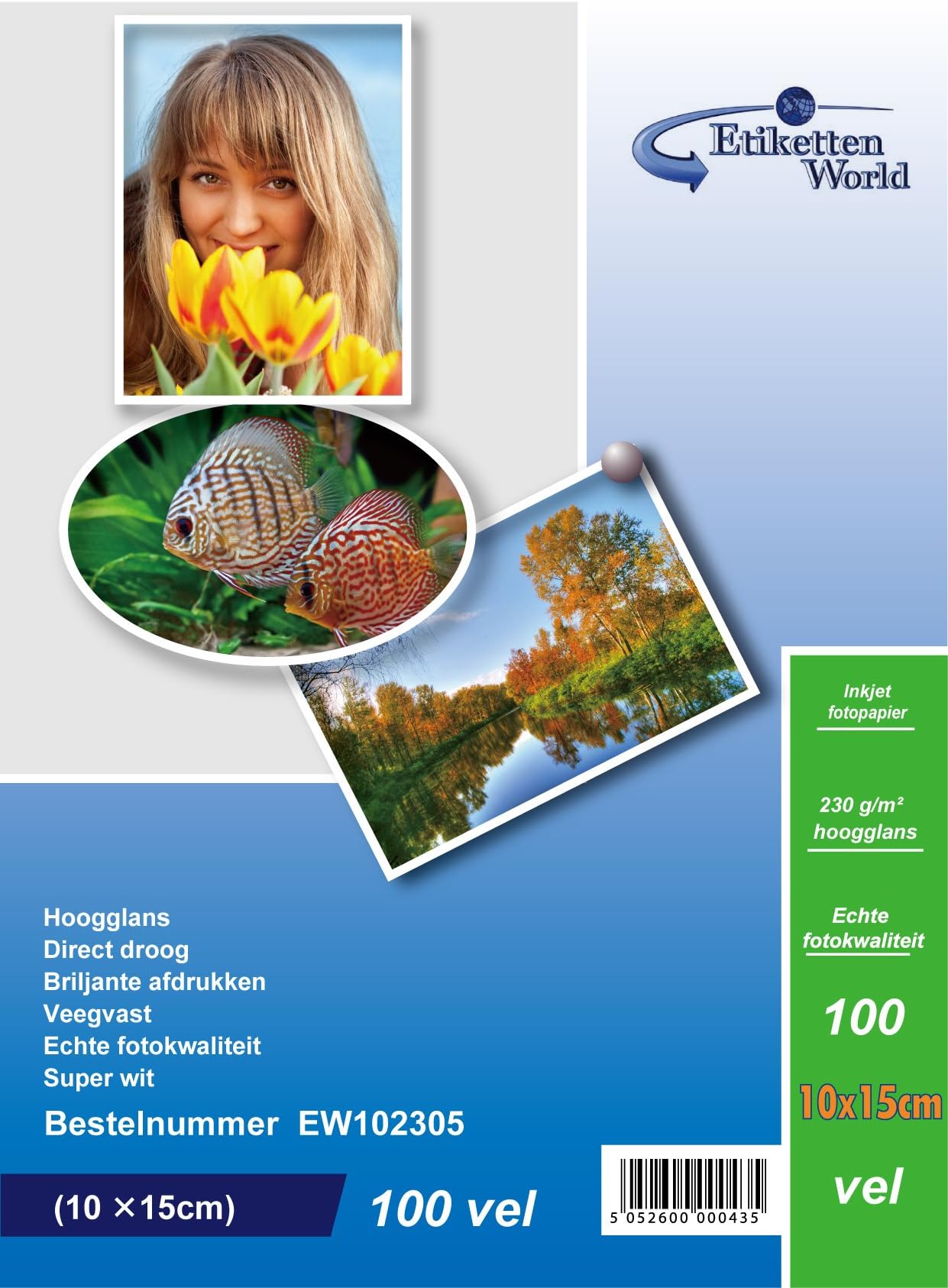 BV EW102305 High Gloss 10 x 15cm photo paper-100 sheets/230 GSM