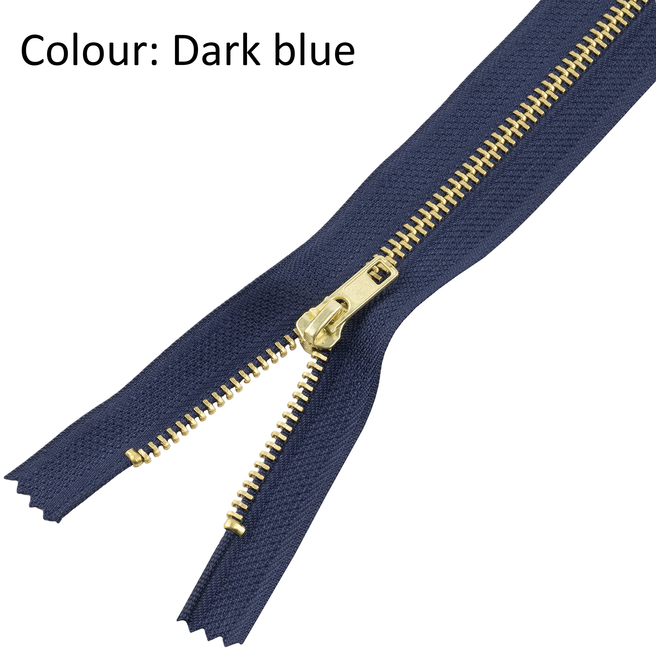 Fermeture éclair Métal Non Séparable 16 Cm - Bleu Foncé | Pour Vêtements, Maroquinerie Et Projets Créatifs