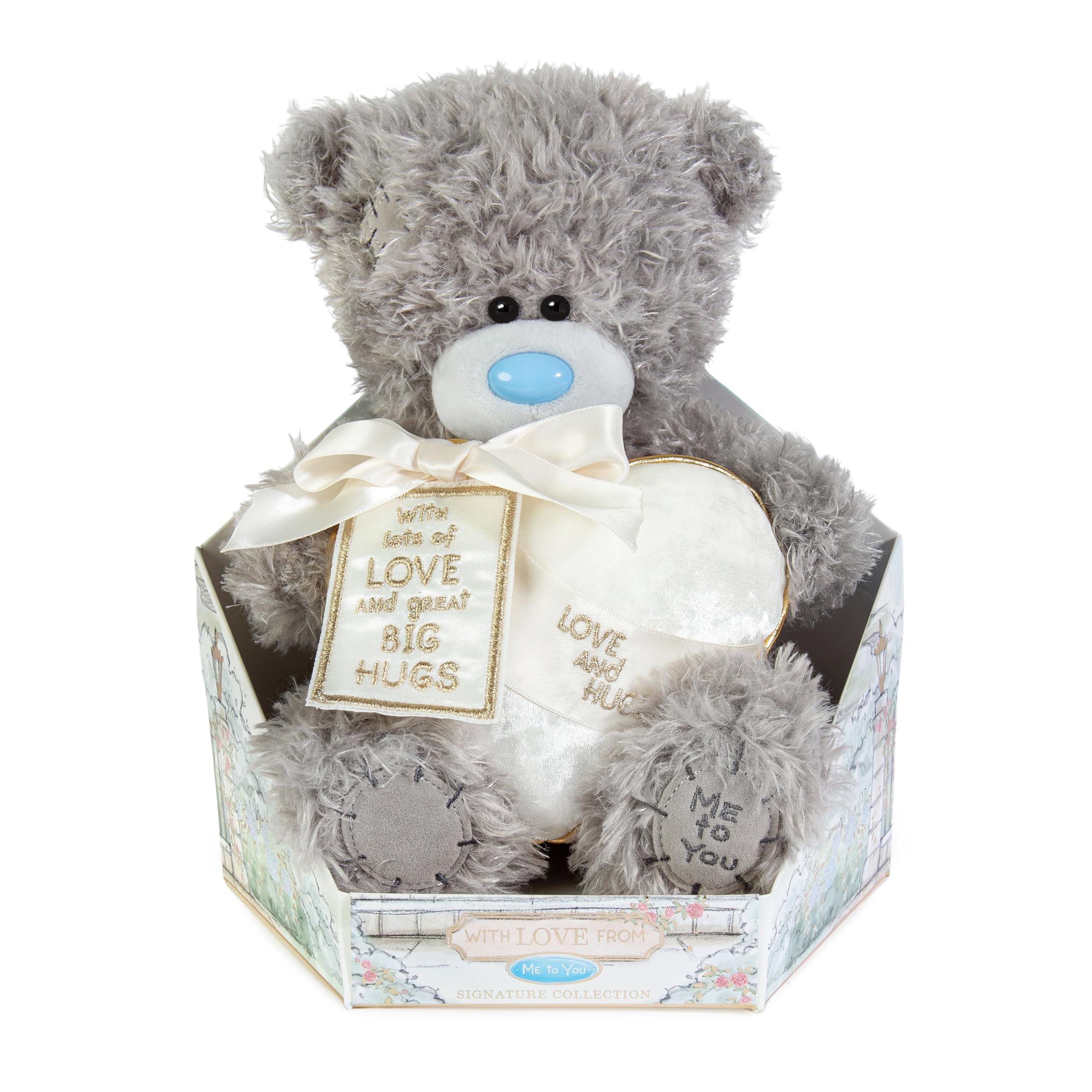 Me To You Tatty Teddy Cute Plush Love & Hugs Bear 19cm-High Presented On Premium Gift Plinth - Signature Collection