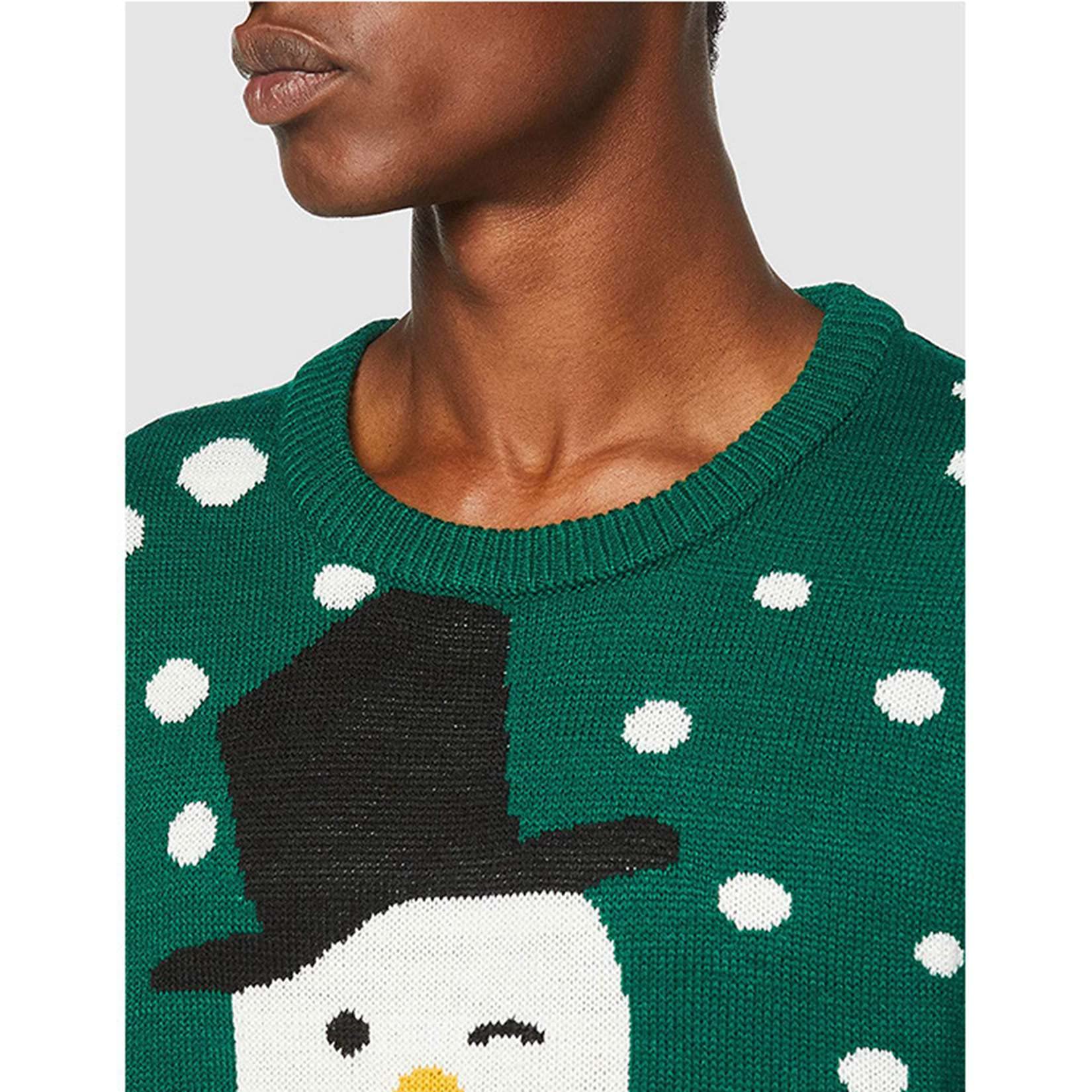UNeedVog Maglione Natalizio, Maglione di Maglieria di Un Pupazzo di Neve A Manica Lunga
