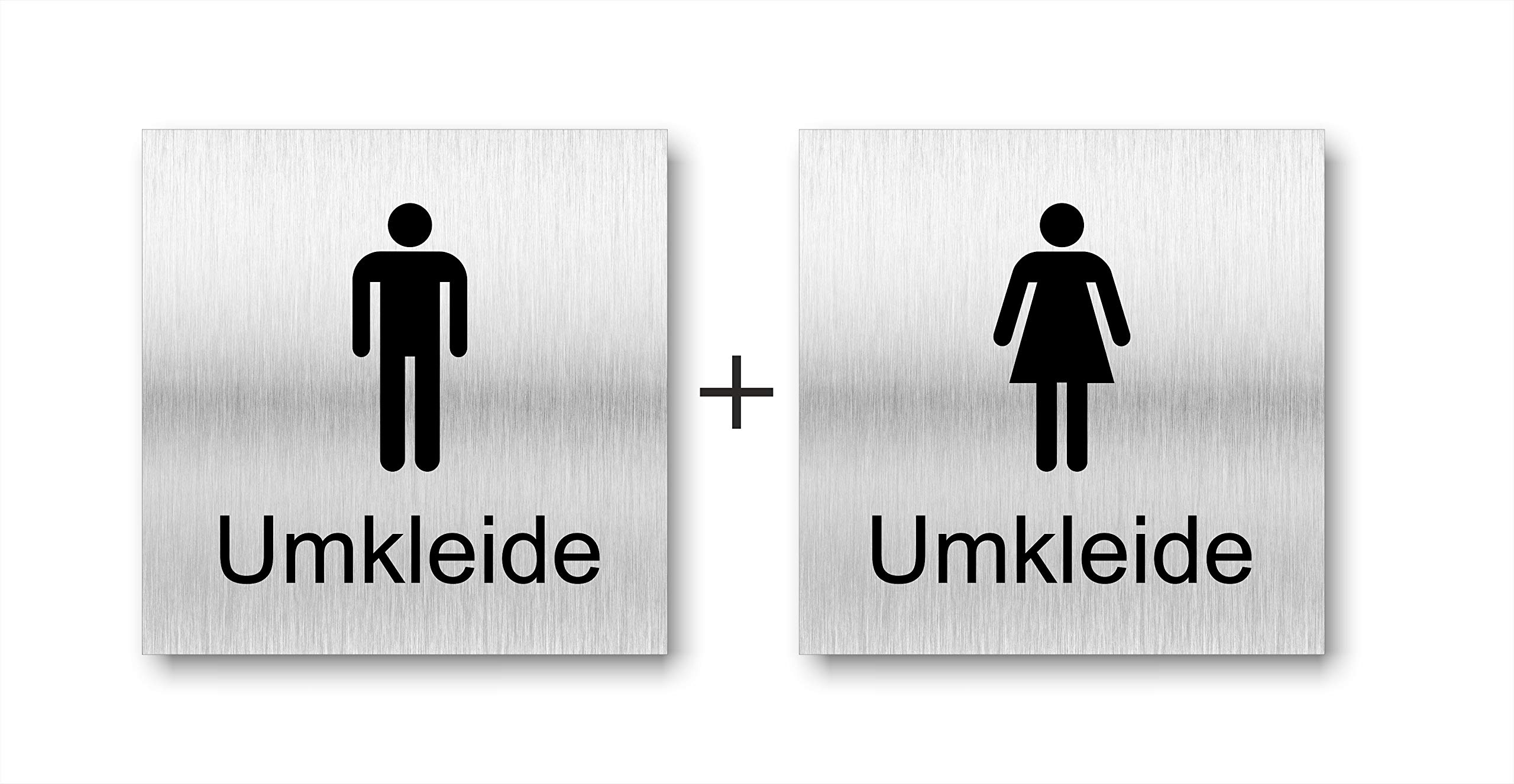 Türschild WC Aus Schwarzem ALUVERBUND (12x12cm) – Mattschwarz, UV-Druck, Made In Germany