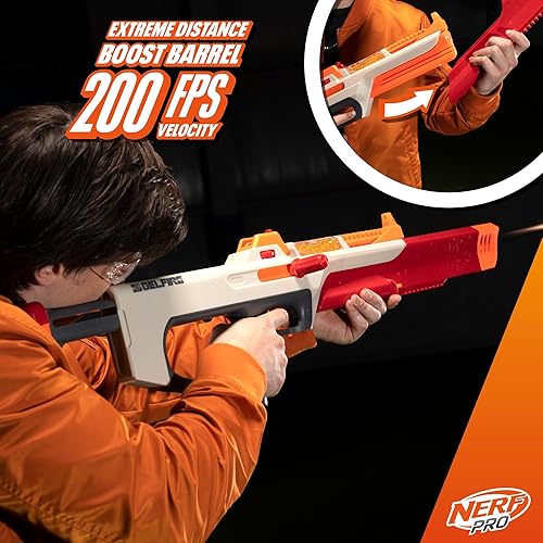 Miniatura 3 de Pistola Nerf Pro Gelfire Ghost de acción de proyectiles, cañón de impulso extraíble, 5000 rondas de gel, tolva integrada de 100 rondas, gafas