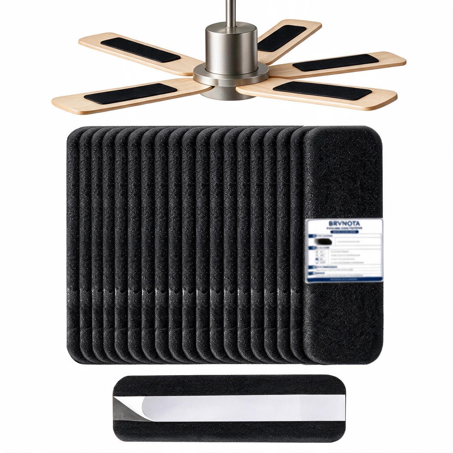 Ceiling Fan Filters for Blades, 20 Pack Activated Carbon Pads
