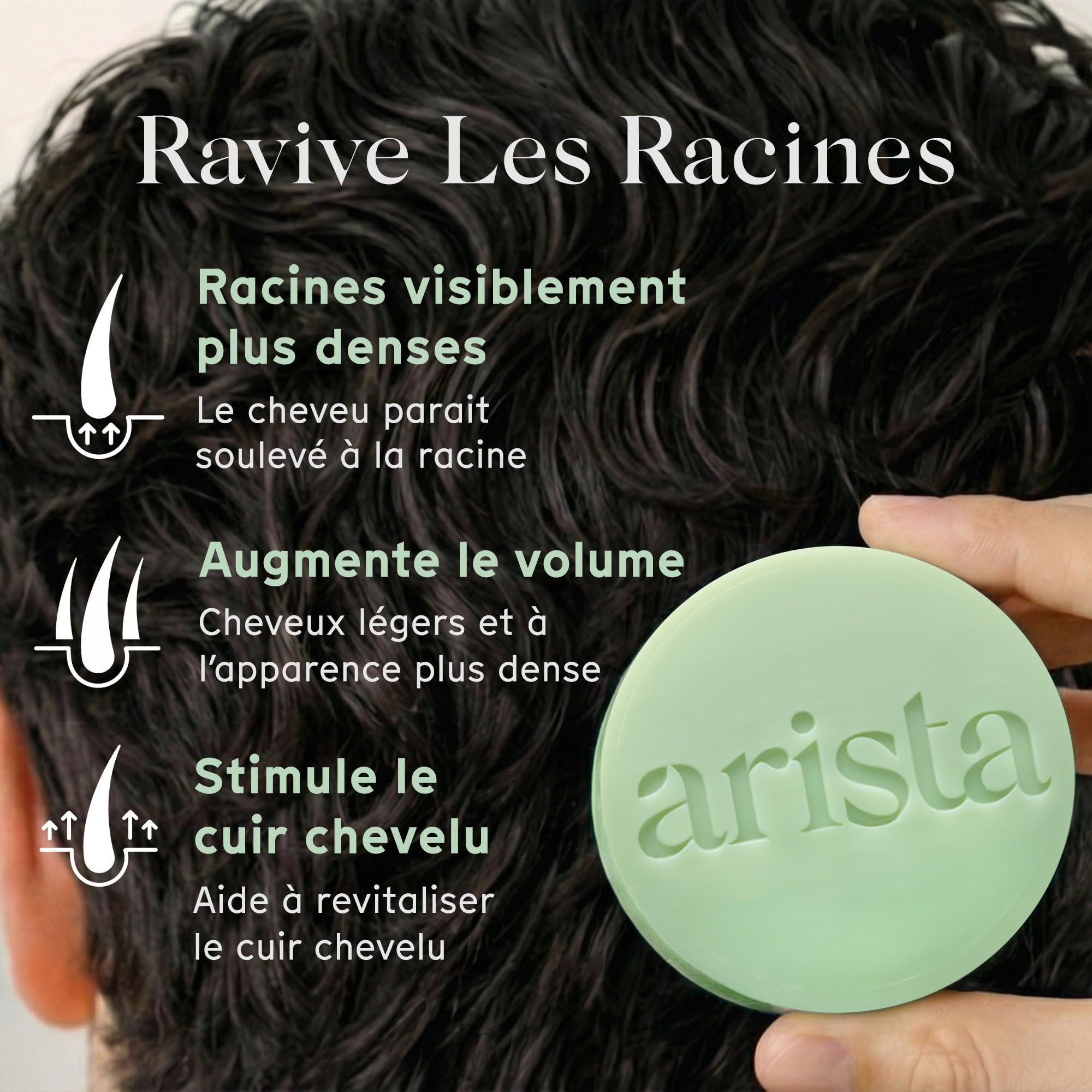 Arista Shampoing Solide Romarin & Biotine, Shampoing Volume Cheveux Fins et Plats, Apporte Volume et Légèreté, Favorise la Croissance, Sans Paraben, Sans Silicone, Sans Sulfate, Vegan (80 g)