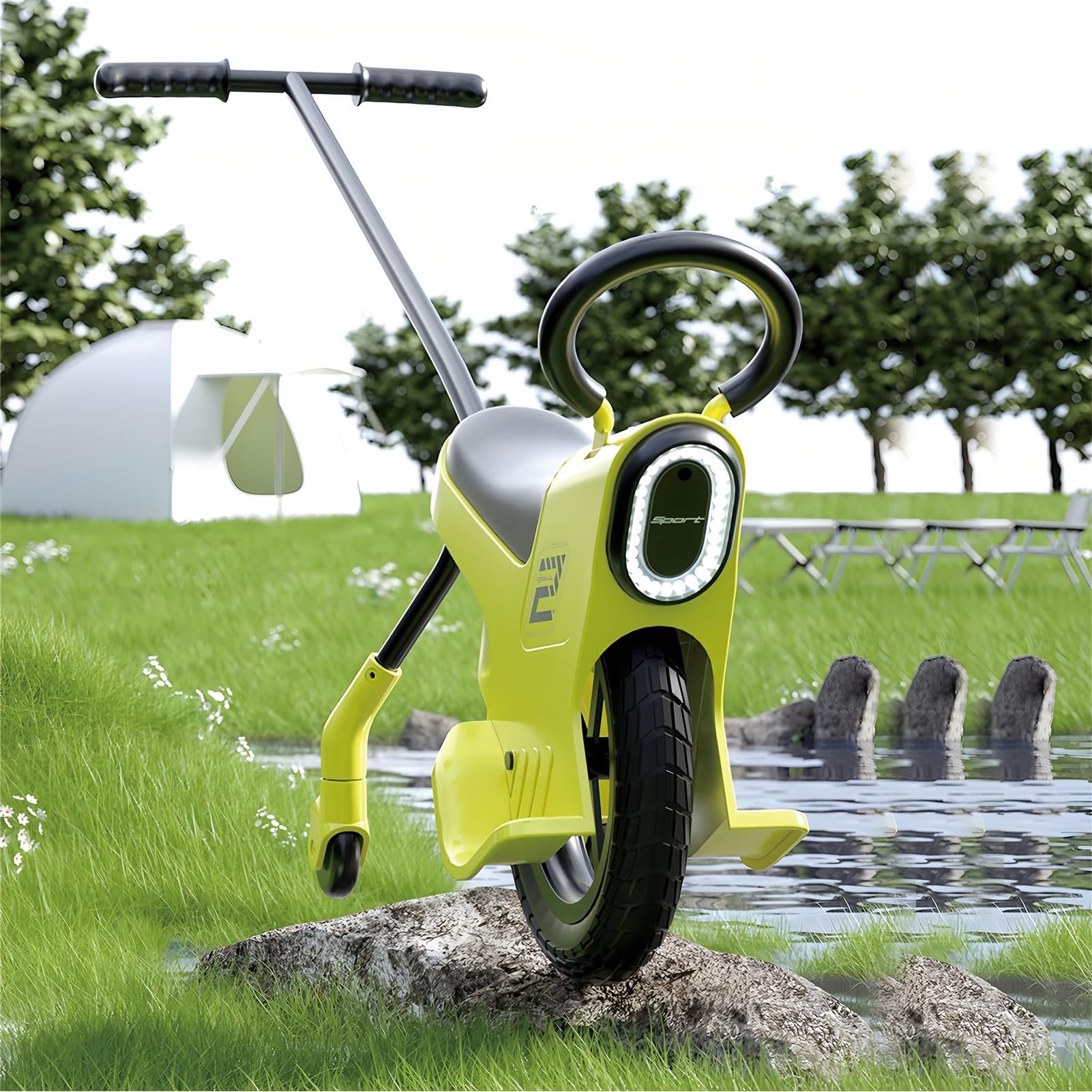 Monocycle à Pousser pour Enfants, Tricycle 2 en 1 pour Tout-Petits, Voiture D'éQuilibre à Pousser pour Parents Et Enfants, pour L'IntéRieur Et L'ExtéRieur