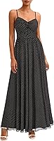 PRETTYGARDEN Women's Summer Floral Maxi Dress Spaghetti Strap Mesh Boho Sundress Beach Vacation Party Long Dress