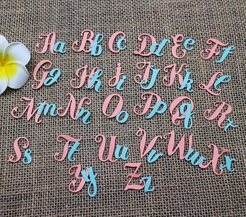 Miniatura 4 de Metal Capital - 26 troqueles de corte del alfabeto y minúsculas, 26 troqueles del alfabeto, plantillas en relieve, molde de plantilla para álbum de