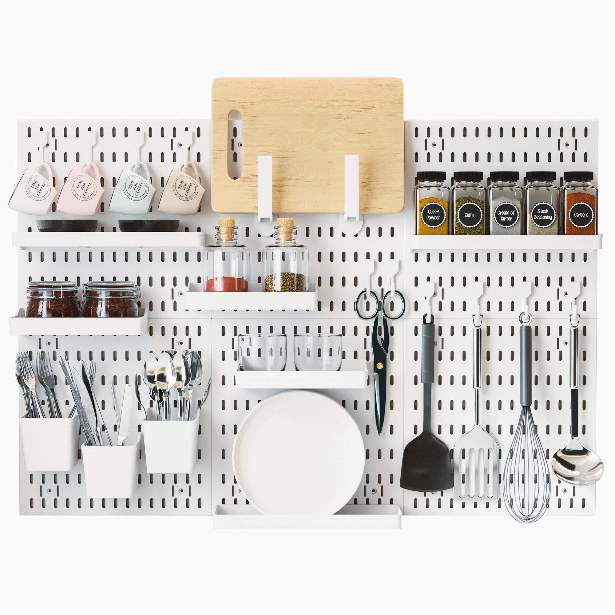 Mo0yuu'life LeDeGine Pegboard Combination Kit, Wall Hanging Organizer, for Bedroom, Bathroom, Kitchen, Office to Storage, Organization, Decorative