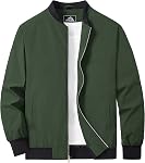 MAGCOMSEN Men's Bomber Jacket Lightweight Casual Spring Fall Windbreaker Full Zip Light Coat Flight Golf Jackets