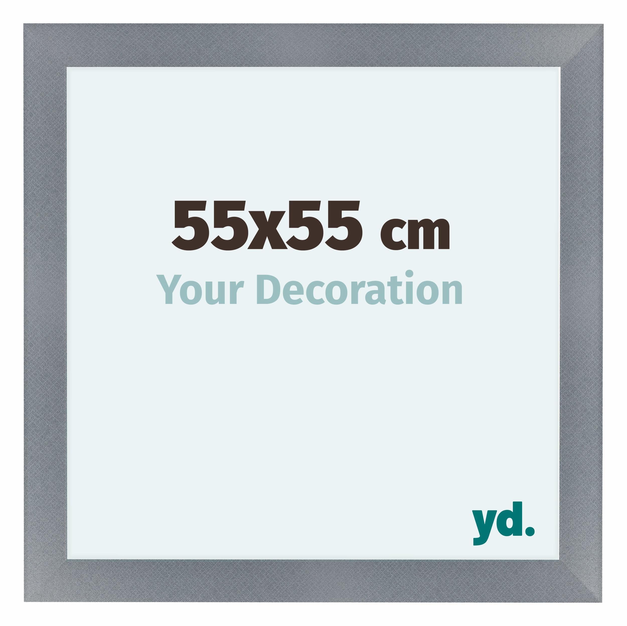 Your Decoration - Picture Frame 55x55 cm - Aluminum Brushed - Decorative Wall Frame in MDF with Antireflection - Frame 55x55 - Como — image 1