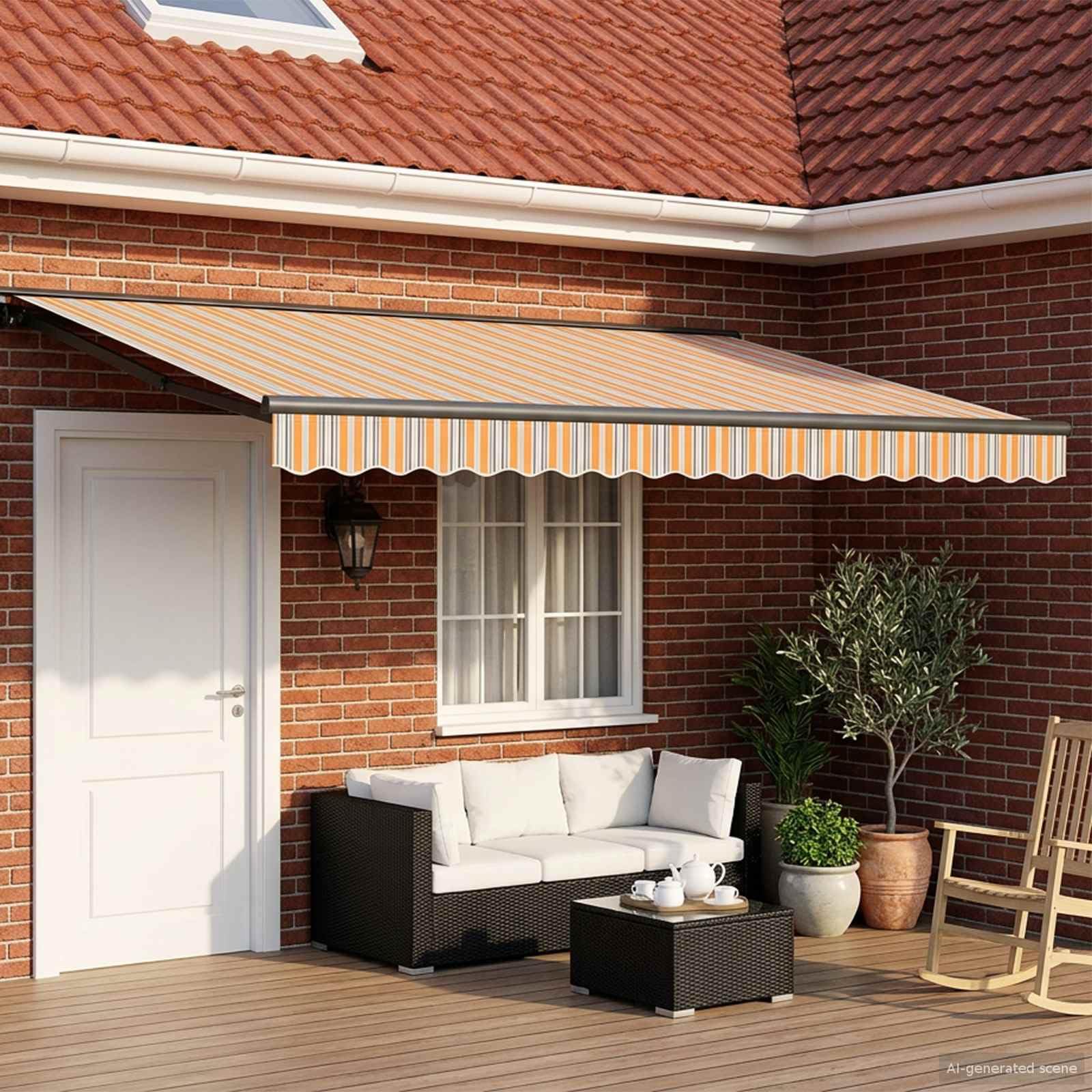 Tenda da sole con braccio articolato, 4 x 3,5 m, con telecomando