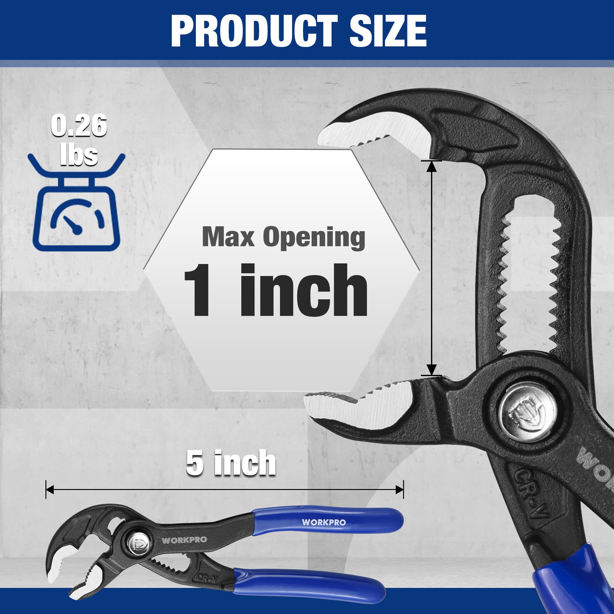 WORKPRO Water Pump Pliers - CR-V Plier -2