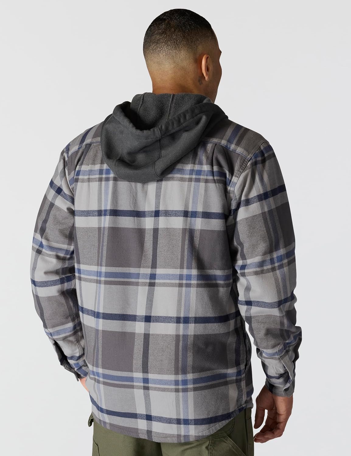 Carhartt Mens Rugged Flex Relaxed Fit Flannel Fleece Lined Hooded Shirt Jac - Image 4