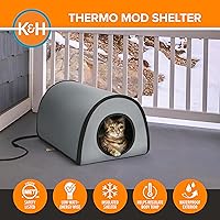 Vista 4 de K&H Manufacturing refugio termo para gatos, Gris