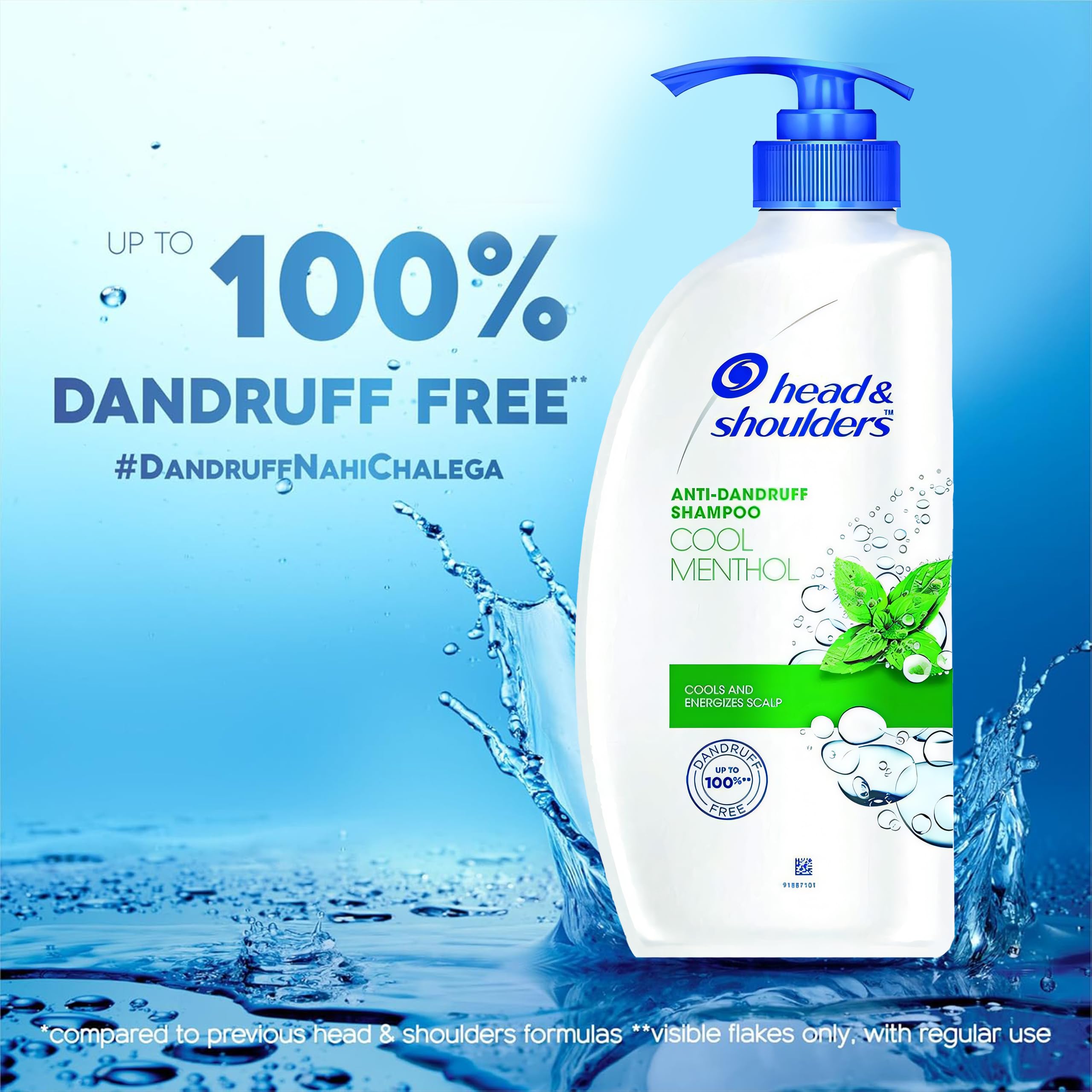 Head & Shoulders Cool Menthol Anti-Dandruff Shampoo, 2 Pack, 22 oz