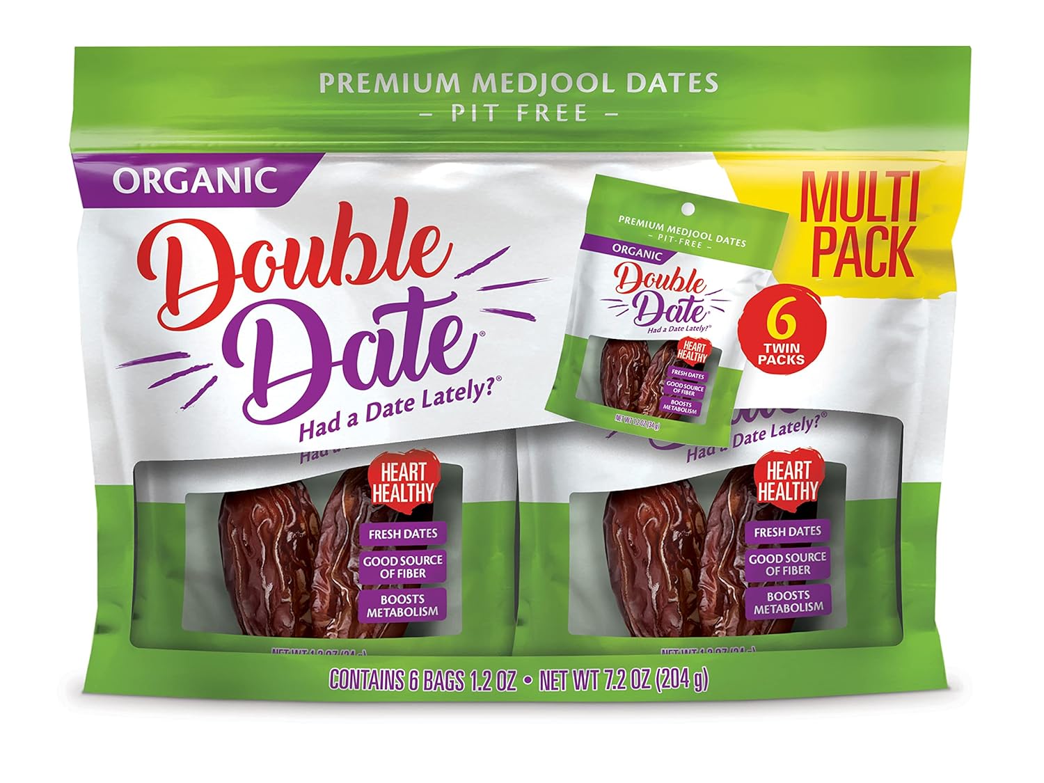 Double Date Organic Medjool Dates Multipack, Pitted Medjool dates, Dates Medjool