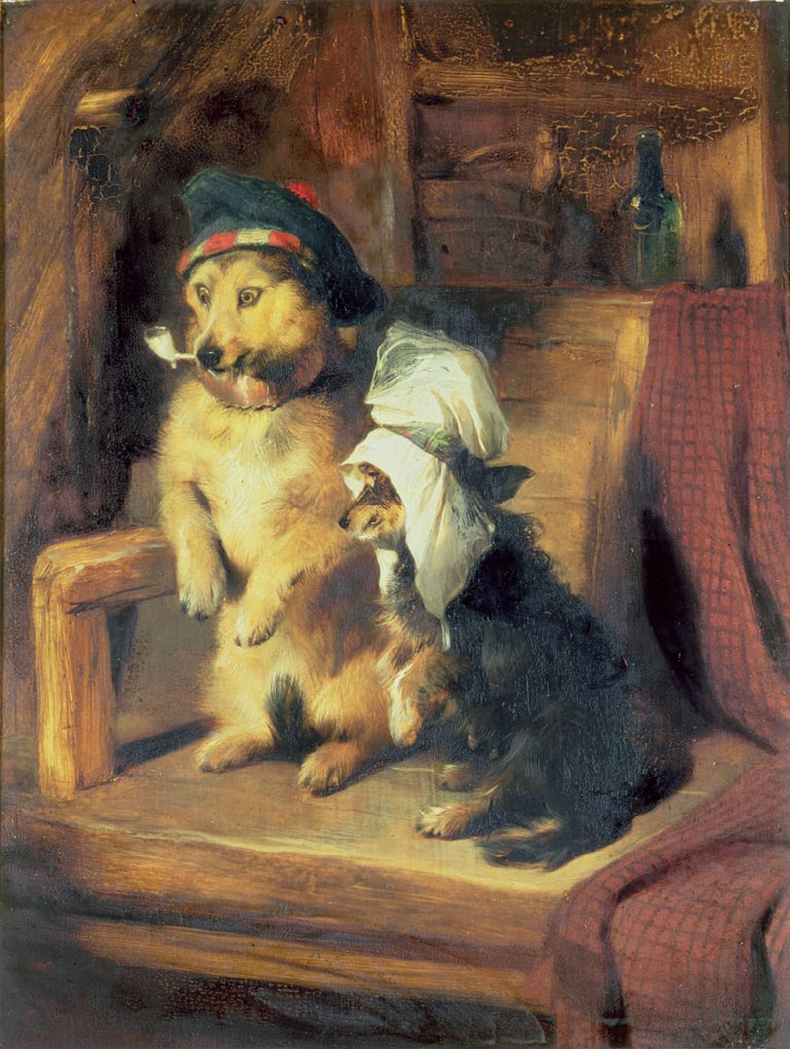Artxlxxbn No Frame Famous Painting Canvas Artwork Graffiti Print Little Strollers By Edwin Landseer Portrait Canvas Image For Home Decor 60X90cm