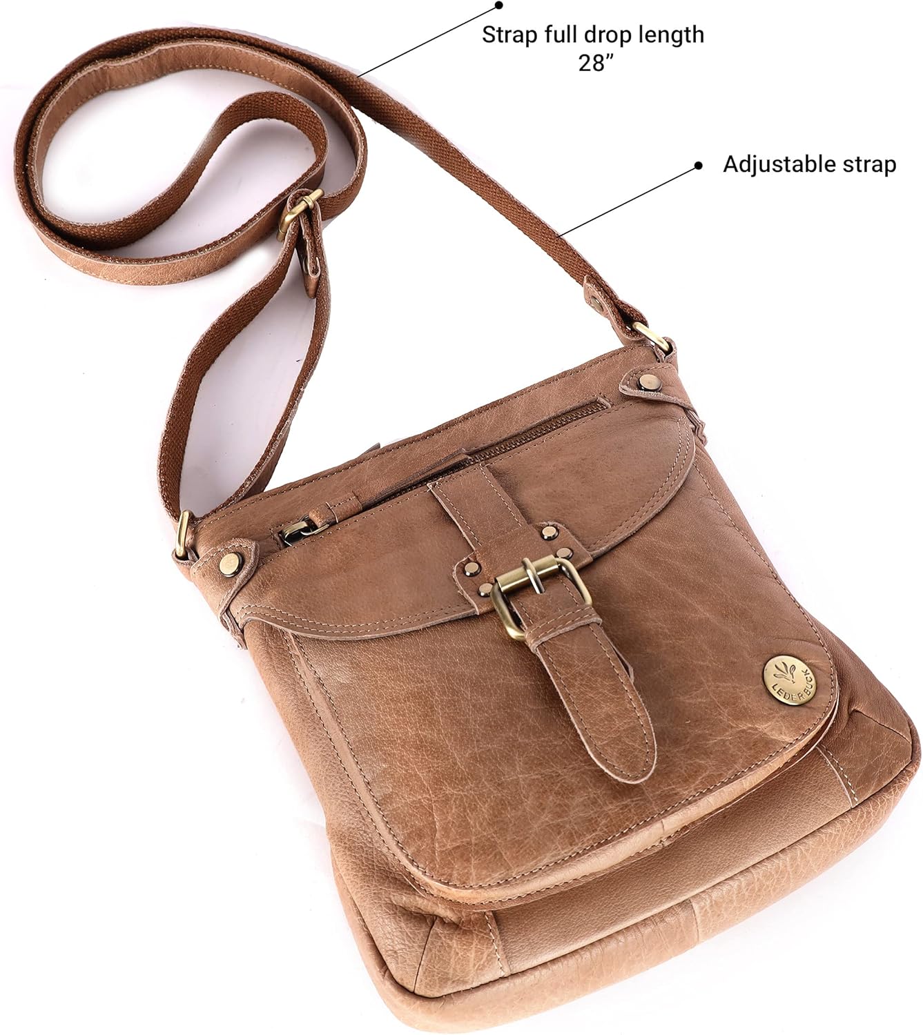 Real Leather Crossbody Handbags & Purses for Women - Crossover over the Shoulder Bag - Image 6