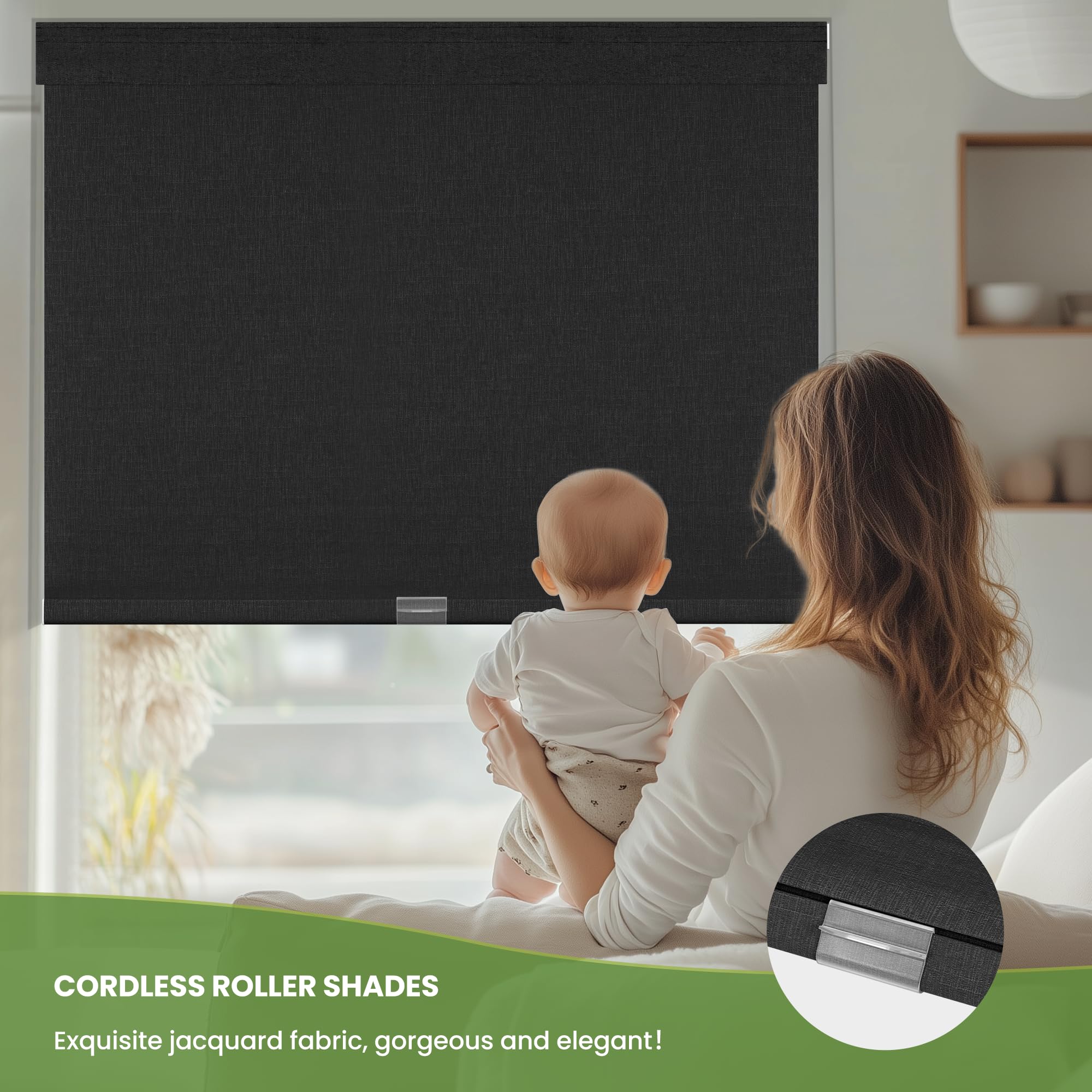 Amazon.com: MoDanCeQ No Drill No Tools Roller Shades for Windows