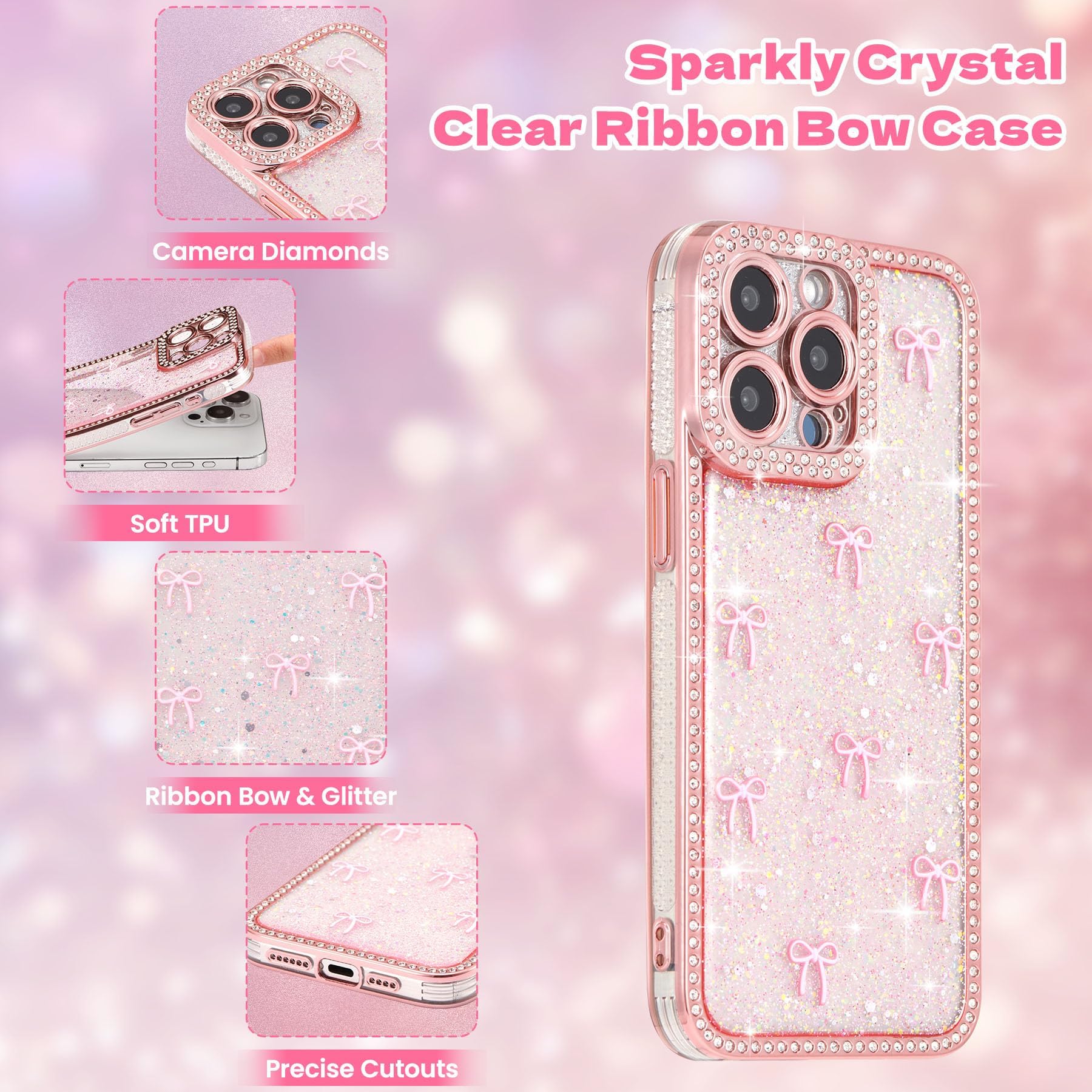 Amazon.co.jp: FABSPARK iPhone 18 Pro/17 Pro用ケース、3Dボウ