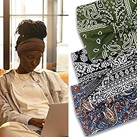 Vista 28 de IVARYSS Wide Headbands for Women, Solid Knotted Head Wraps Turbans, Large African Style Head Bands Hair Accessories, 6 Pack