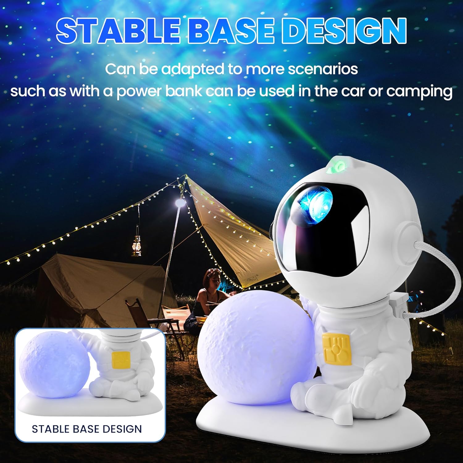 Star Projector Galaxy Light, Astronaut Galaxy Projector with Large Base