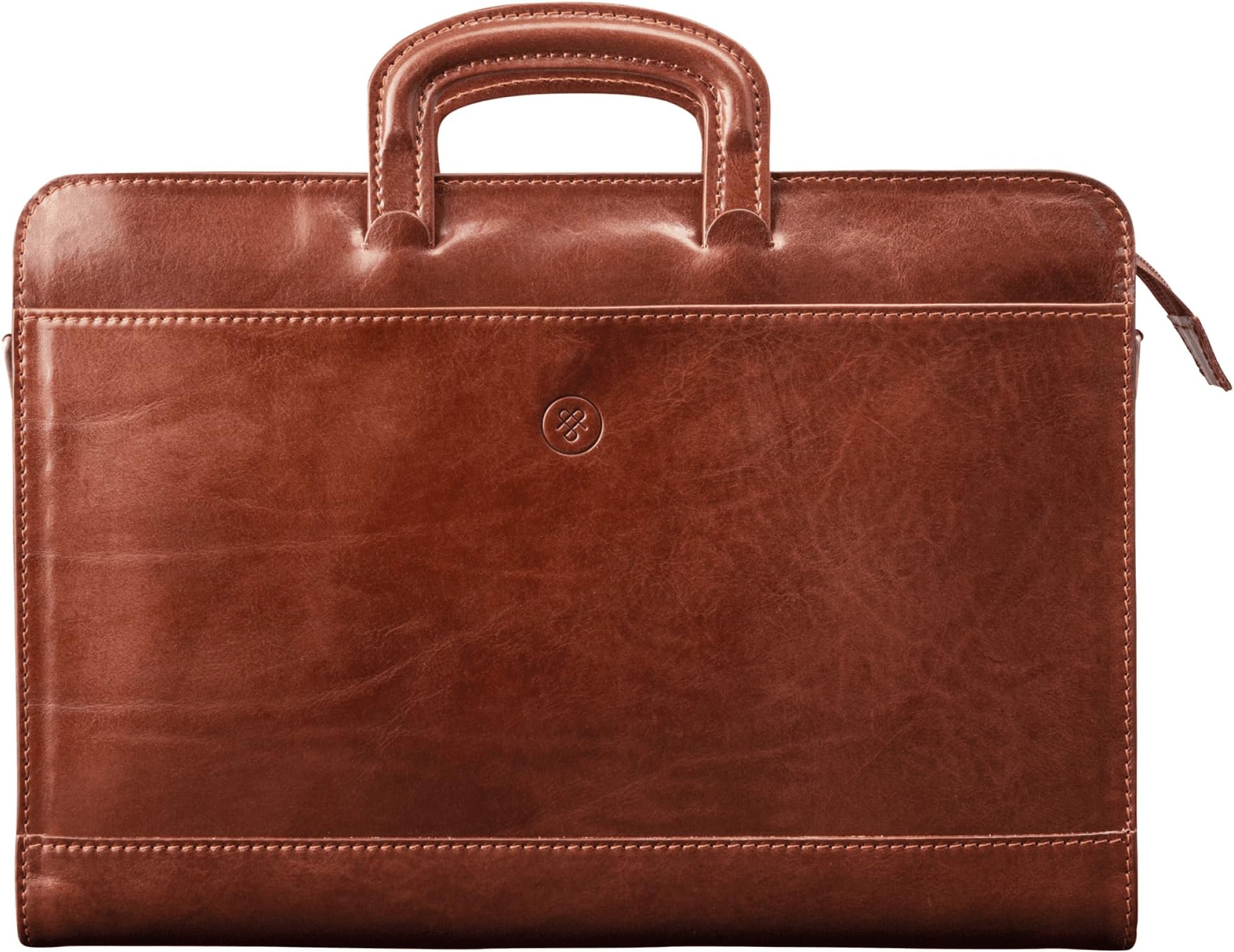 Maxwell Scott BagsMaxwell Scott - Mens Luxury Leather Slim Document Case Portfolio with Handles - Handmade in Italy - The Barolo