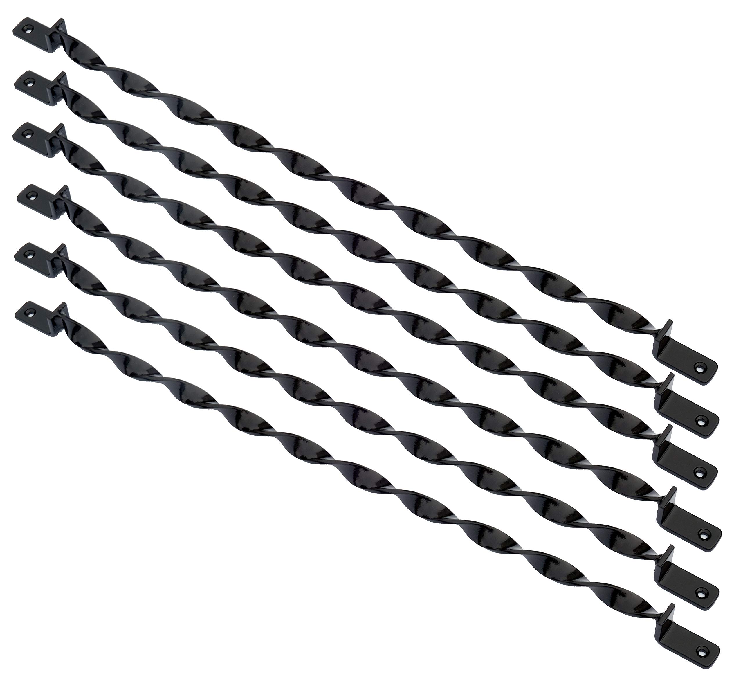 Avonstar Classics Range Twist Security Window Bars Pack of 6 (Black, 1000mm Flush Fit)