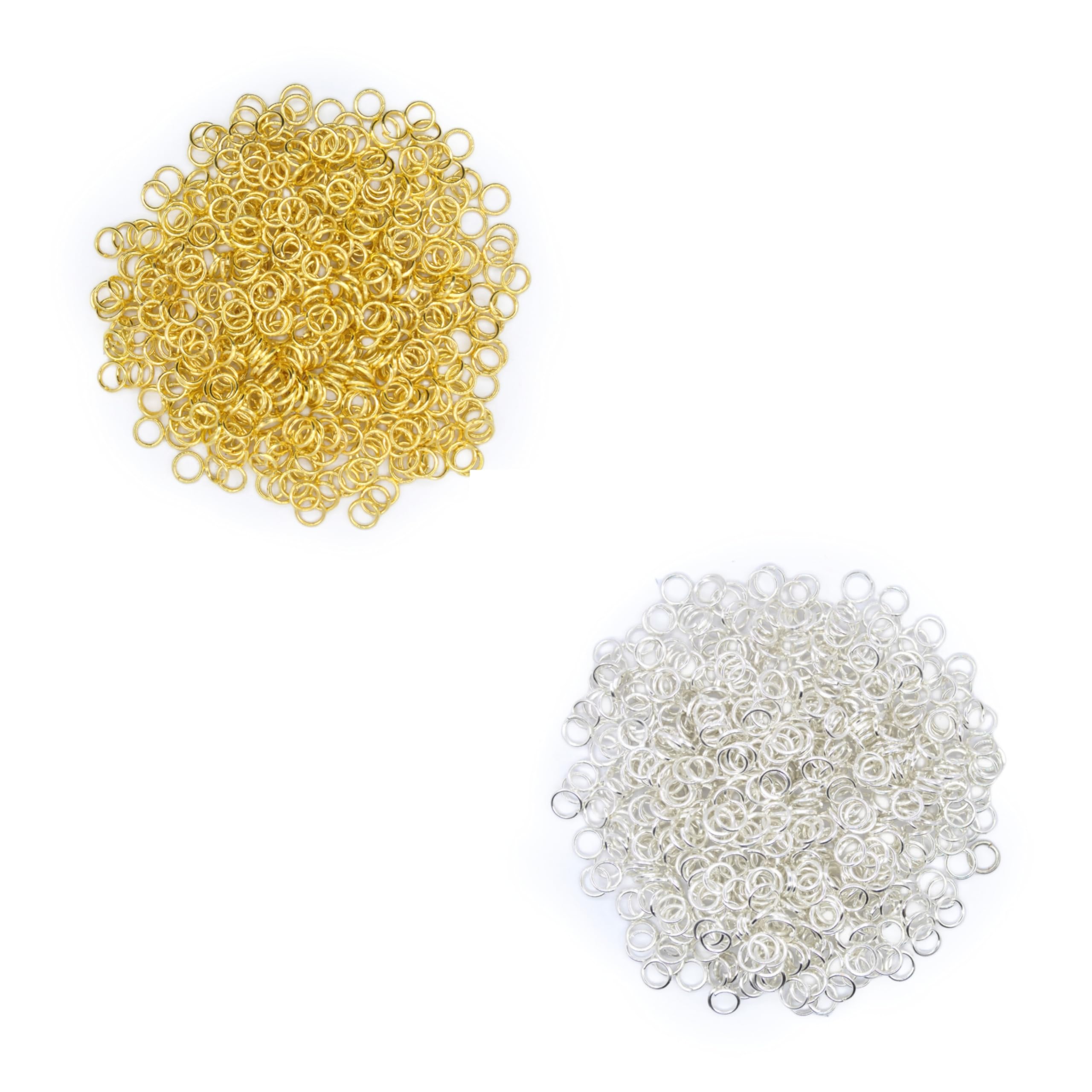 Skanda Crafterina™ - Open Jump Rings for Jewelry Making, 5 mm Diameter, Approx. 400 Pcs, Gold & Silver, Round, Unsoldered, Arts and Crafts Kit-image-16