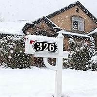 Vista 8 de Letrero de dirección personalizado para casa, placa acrílica de número de casa, letrero de dirección horizontal, números de casa reflectantes