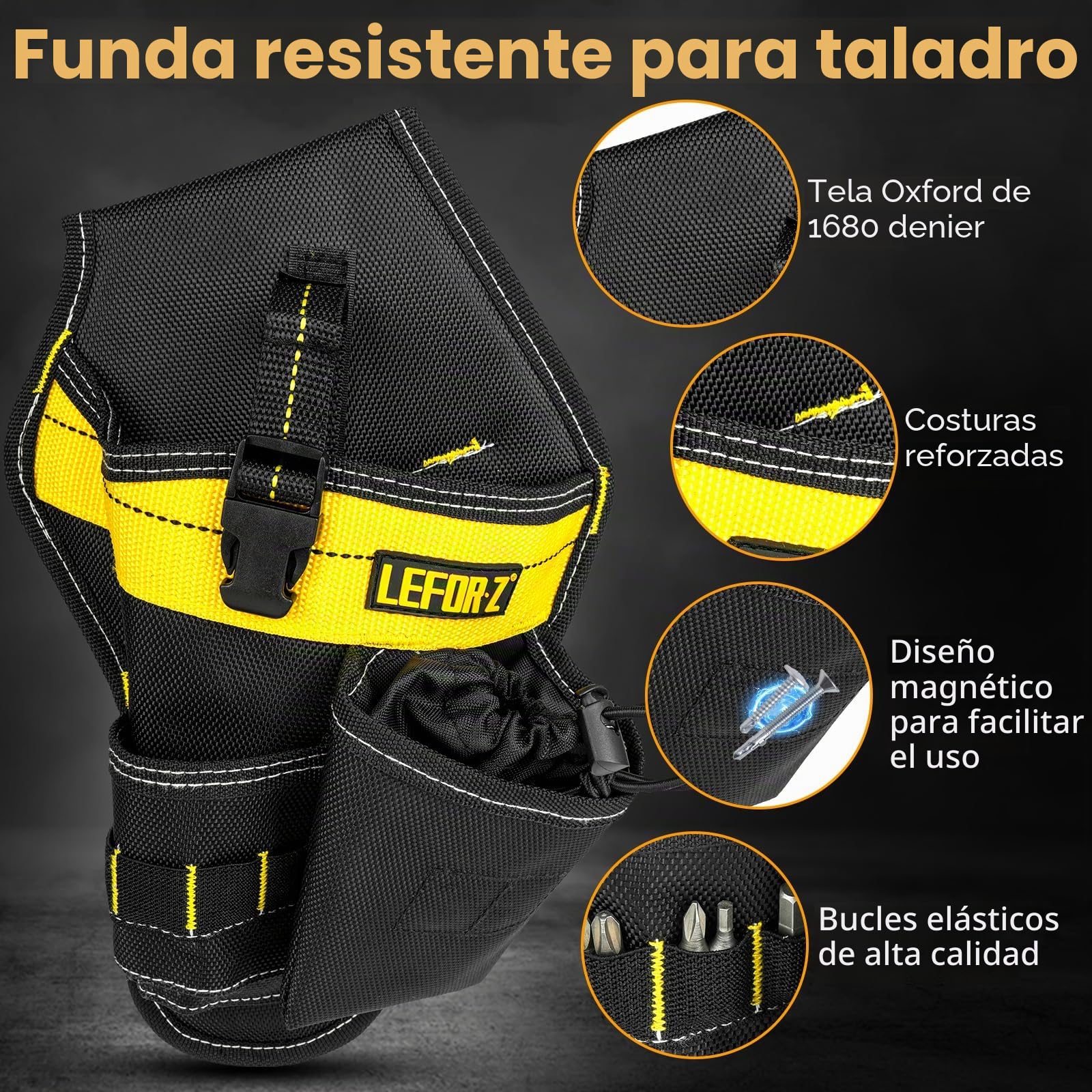 Drill Holster,Heavy-Duty Impact Holster for Tool Belt,Drill Holder,Drill Pouch Fits Most Drills