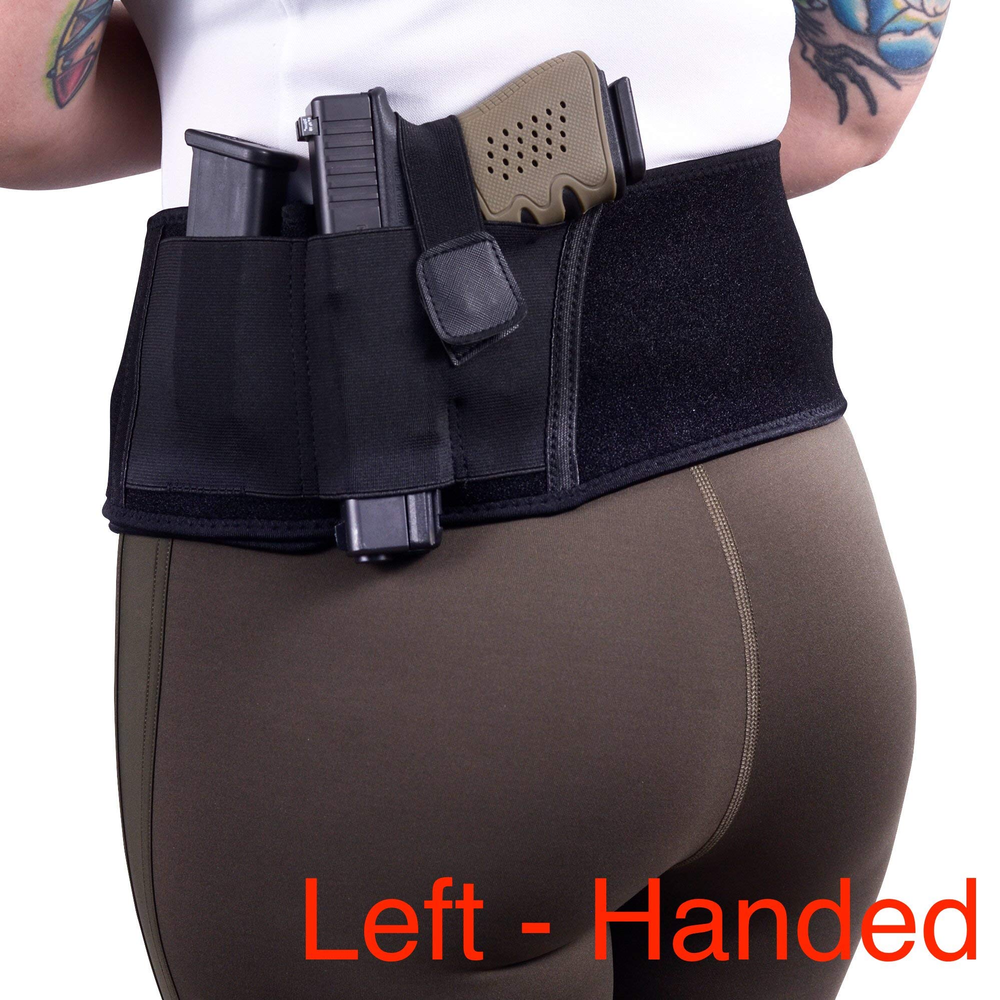 Concealed Carry Belly Band Holster ✮ Neoprene Waist Band System ✮ IWB Holder ✮ Free Zip Wallet Included ✮ Fits Up to 45” Waist ✮ for Men and Women