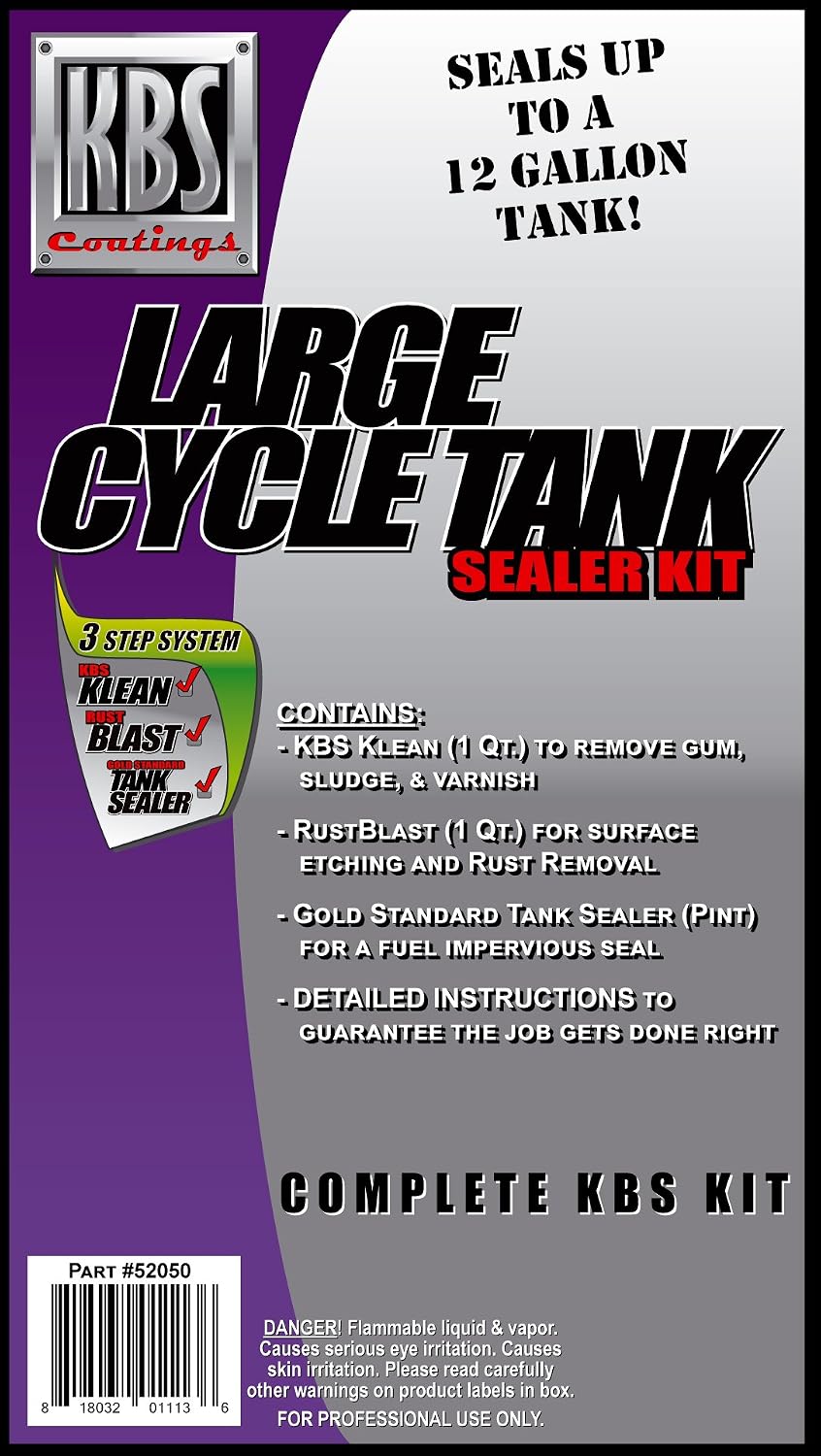 Buy 1 get 1 KBS Coatings 52050 Large Cycle Tank Sealer Kit, Seals Up to 12 Gallon Tank