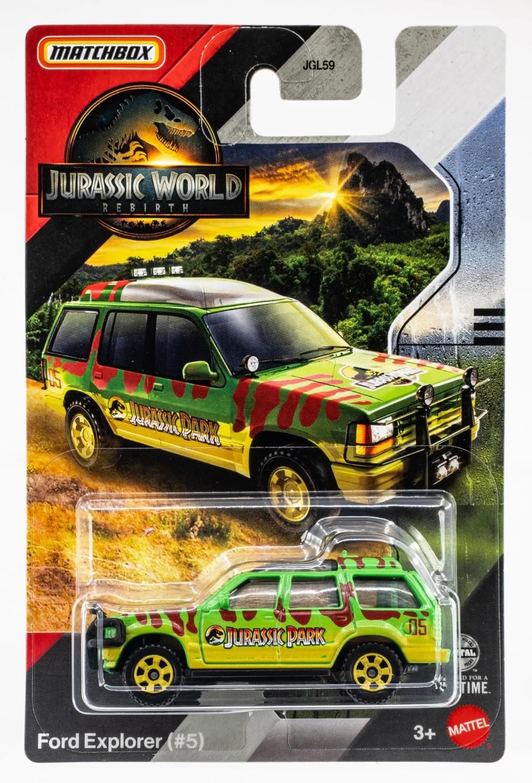 Jurassic World Matchbox Die-Cast Vehicle Set, '19 Jeep Gladiator