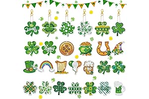 Cludoo Diamond Art Keychains for St. Patrick's Day