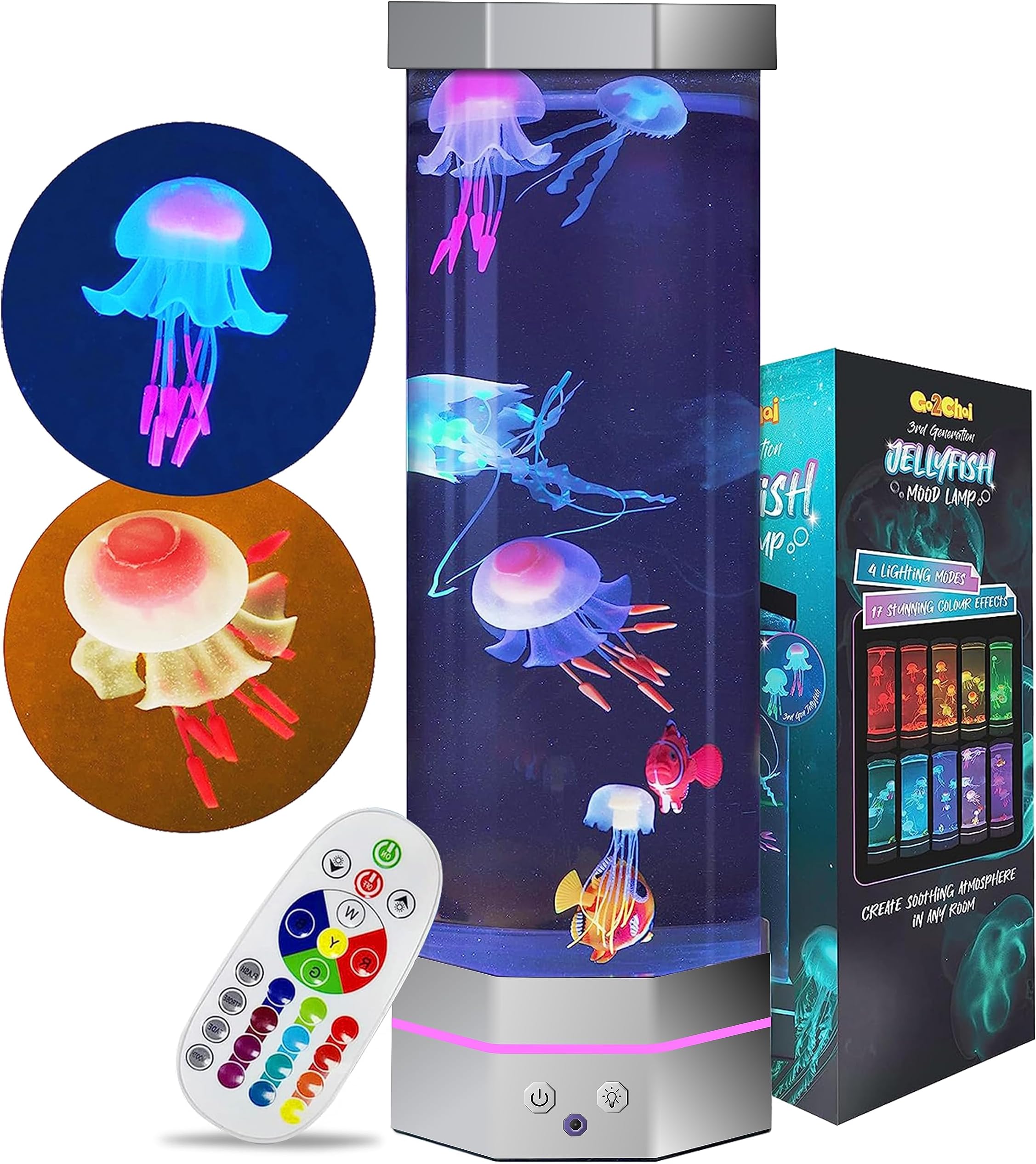 Playlearn Mini Jellyfish Lamp with 5 Color Settings Round
